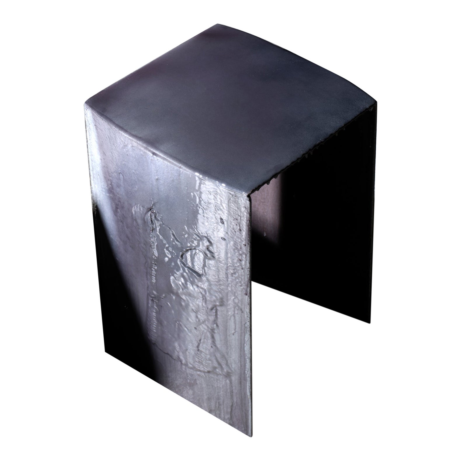 Tabouret brume arsenic contemporain unique en son genre en vente
