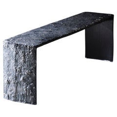 Contemporary one of a kind Ebony Ice Bench
