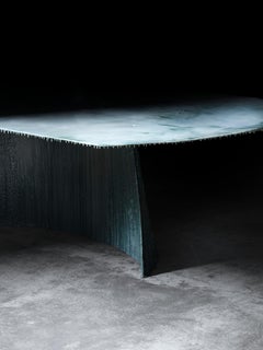 Contemporary one of a kind Moss Orbit Side Table