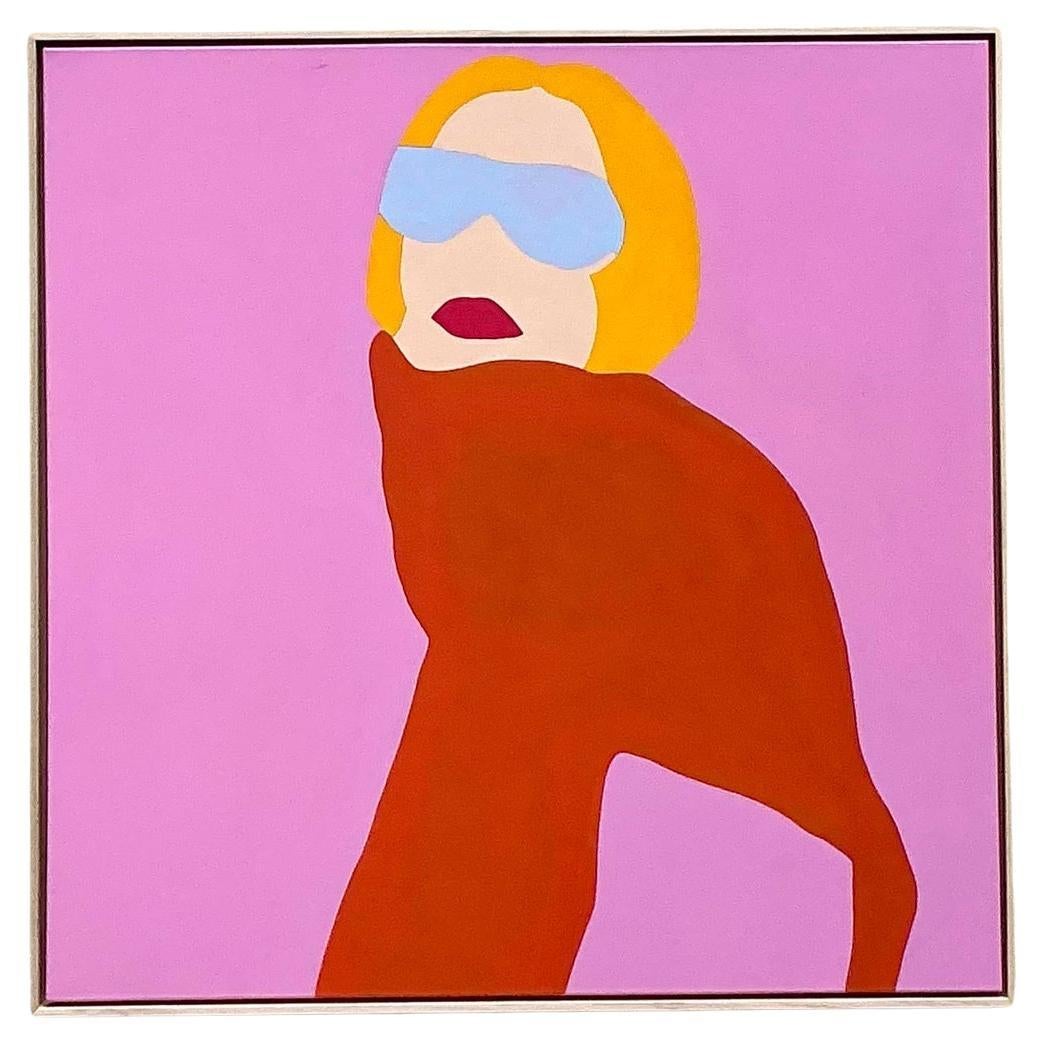 Contemporary Op Art Acrylic Figurative on Canvas