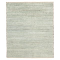 Contemporary Open Field Meadow Rug in Aqua Green by Alberto Levi Gallery 8 x 10
