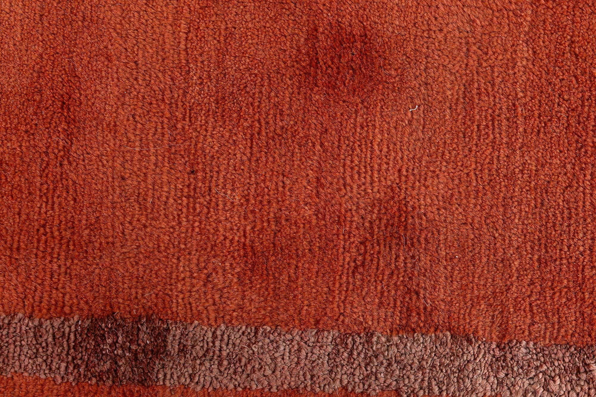 Wool Modern Deco-Inspired Tibetan Rug with Greek Key Motif by Doris Leslie Blau For Sale