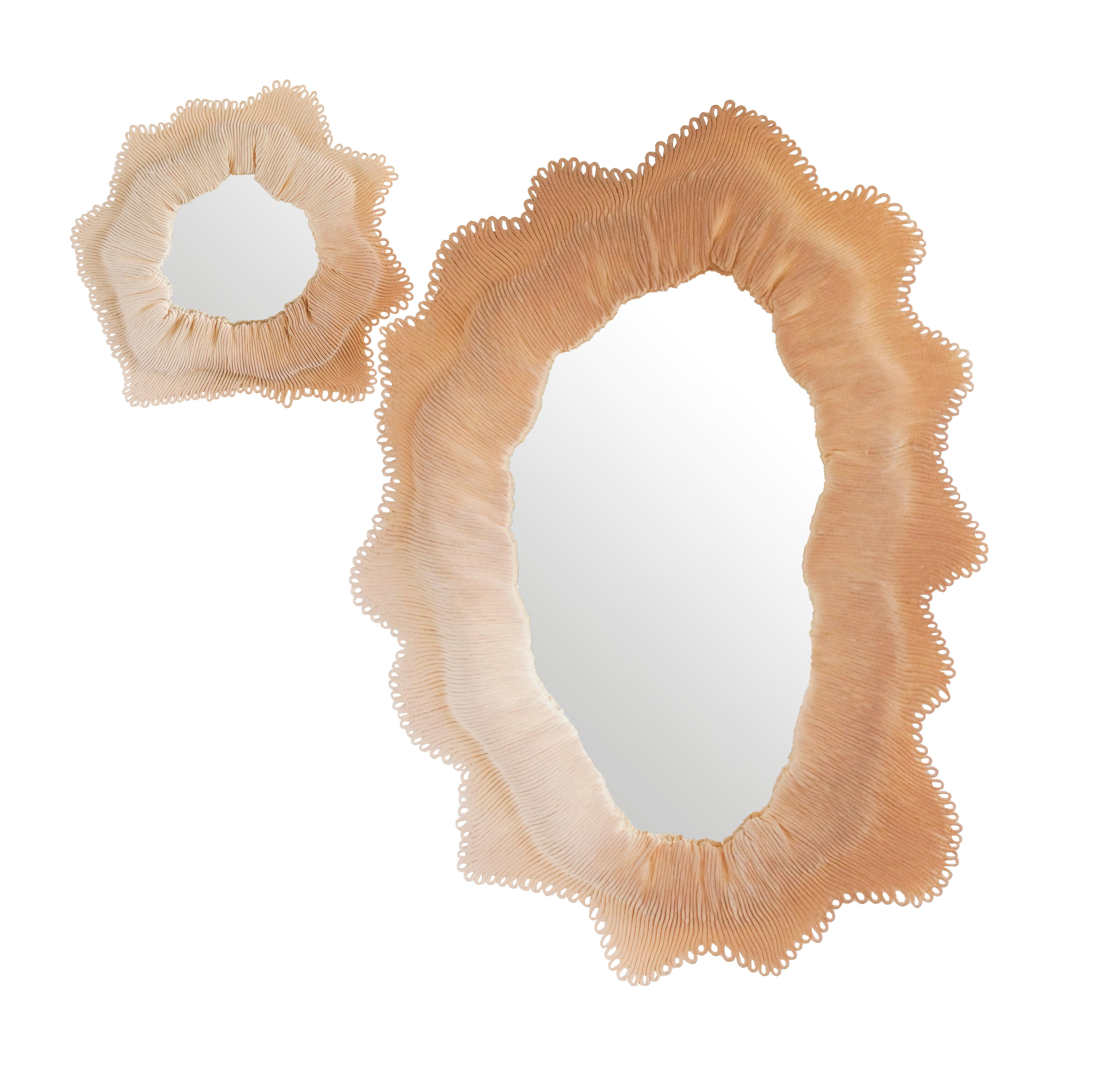 Contemporary Orbicello duo (customizable) Wall Mirrors Cynarina by Sarah Roseman For Sale 6
