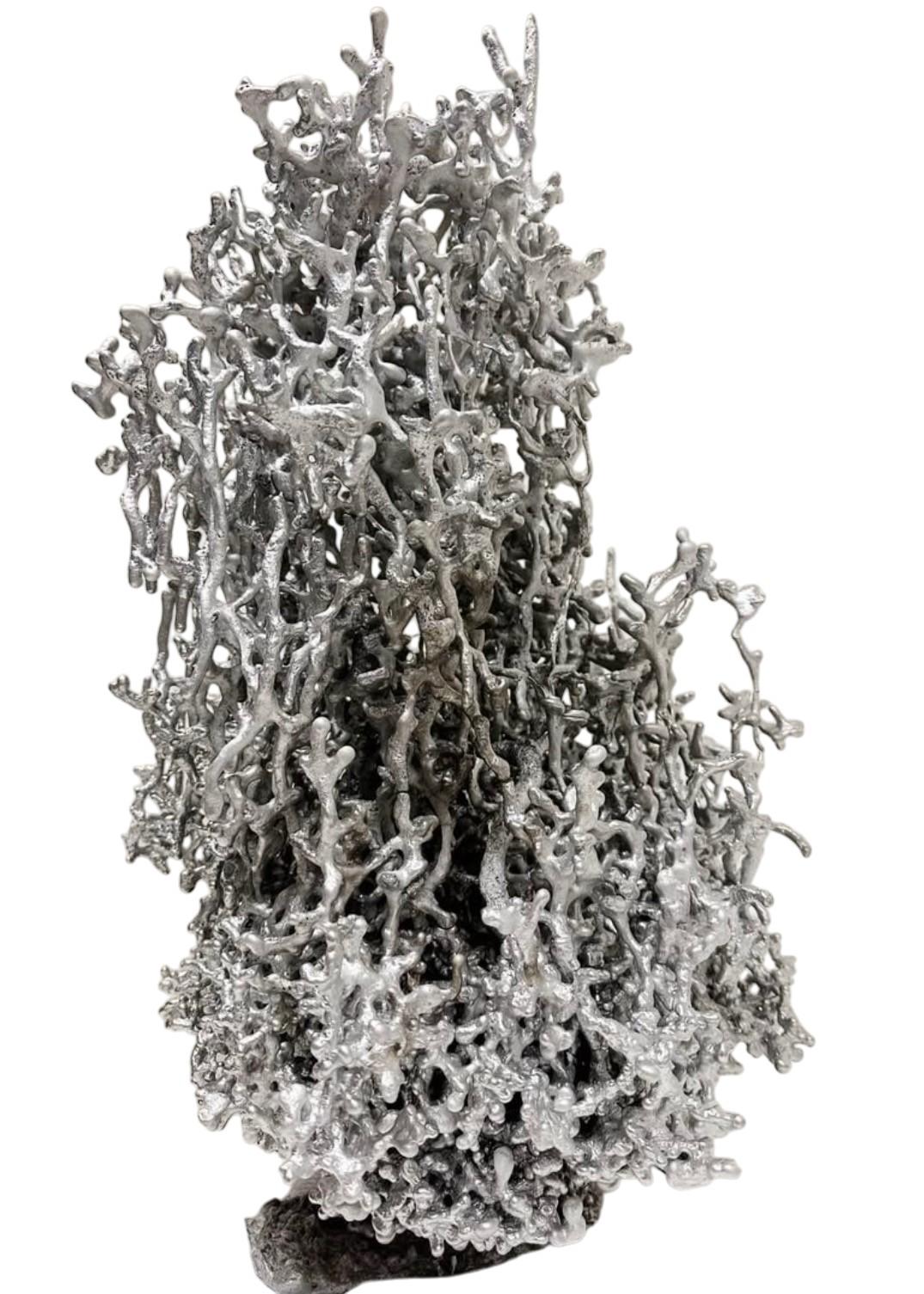 Contemporary Nature-Cast Aluminum Sculpture of a Fire Ant Colony — Abstract Organic Form For Sale