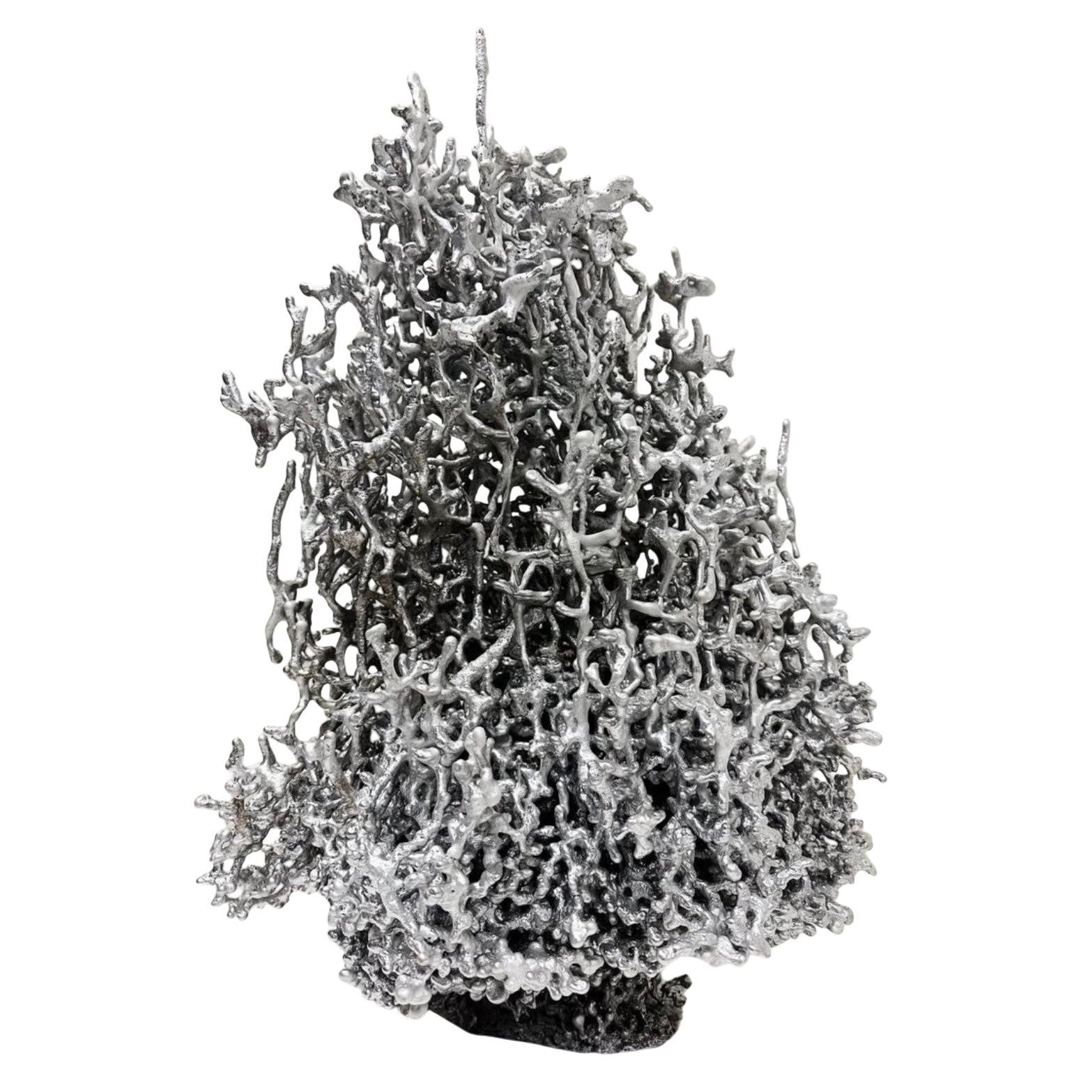 Nature-Cast Aluminum Sculpture of a Fire Ant Colony — Abstract Organic Form For Sale