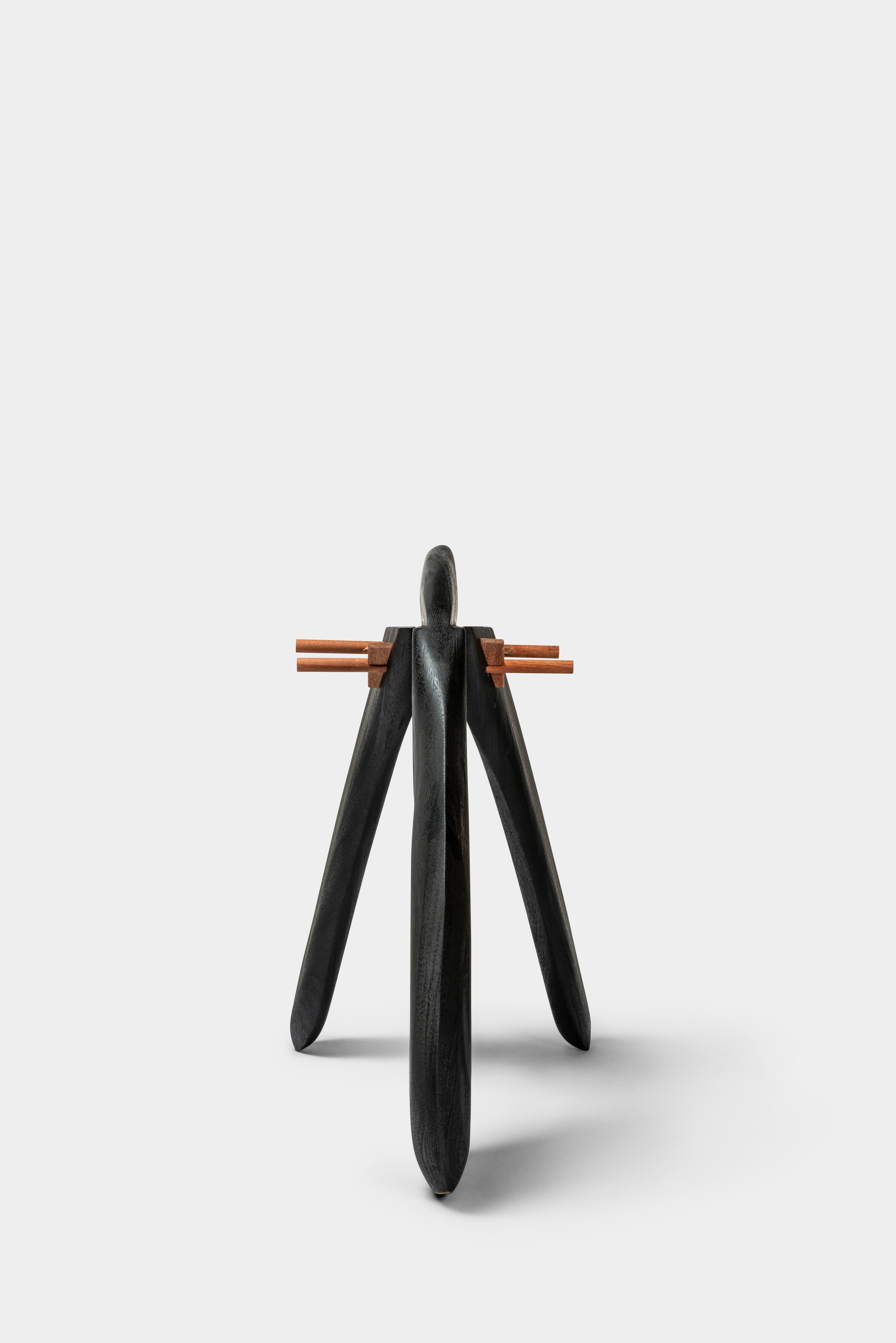 Wood Animal Spirit Contemporary Organic Black Desk by Mircea Anghel For Sale