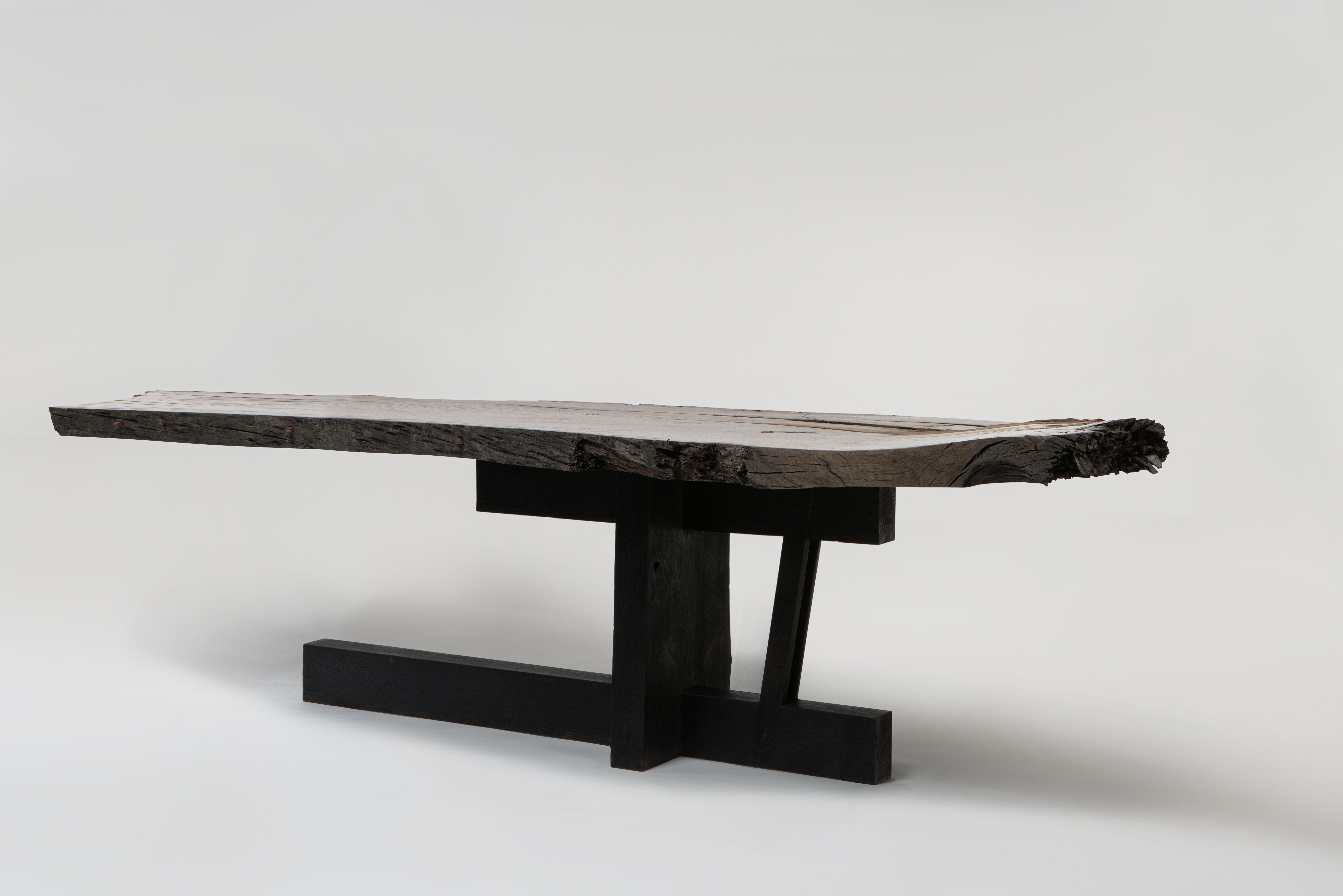 Woodwork Northwind Contemporary Organic Bog Oak Desk by Mircea Anghel  For Sale