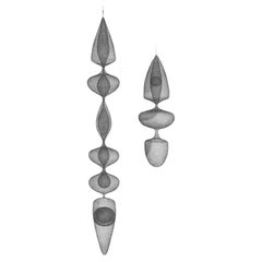 Zeitgenössische organische hängende Skulptur aus Drahtgeflecht von Ulrikk Dufossé, Frankreich