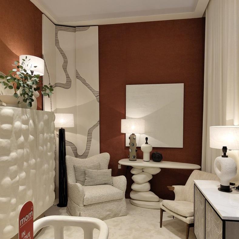 Portugais Console moderne organique contemporaine avec finition en plâtre Par JLC en vente