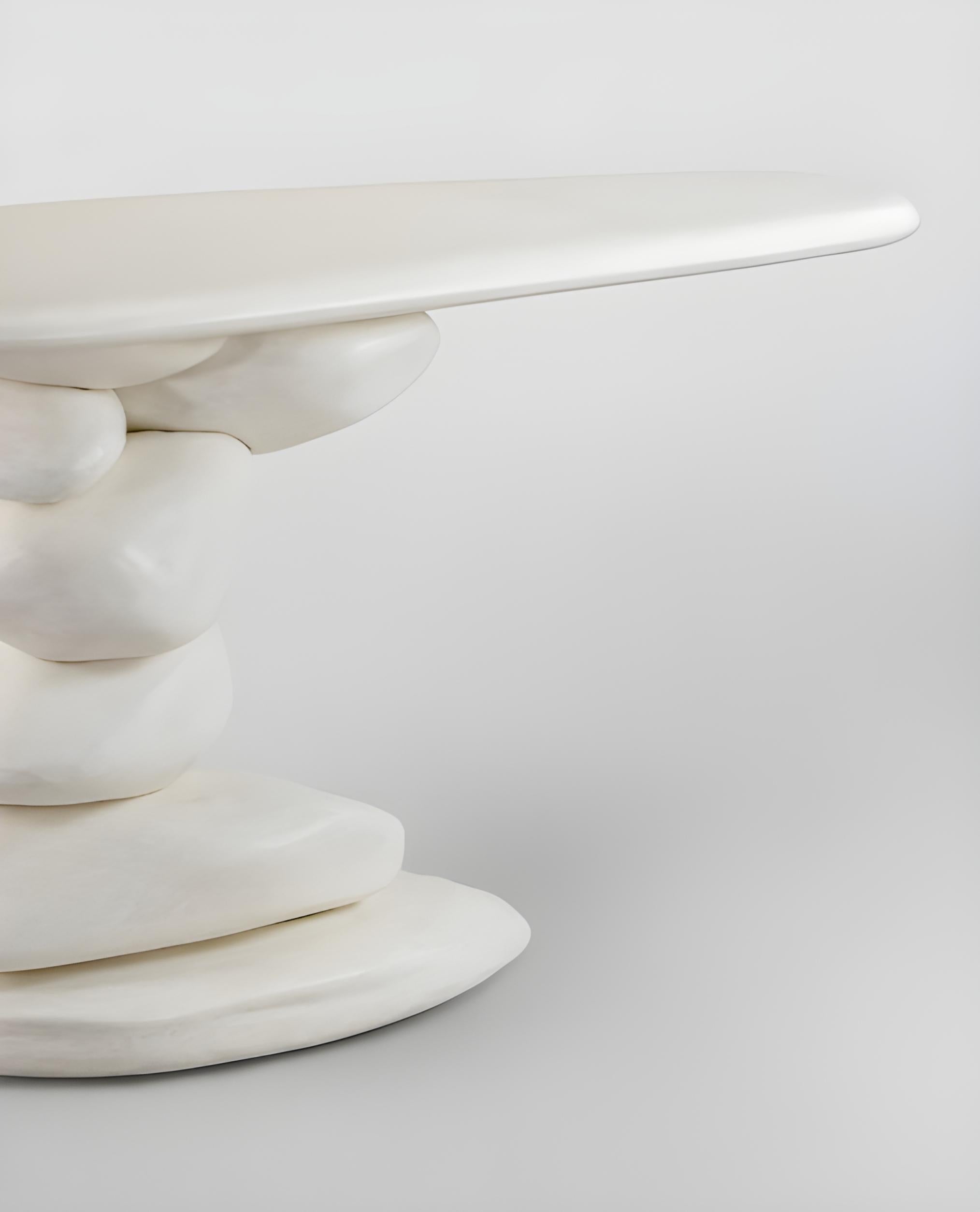 Contemporary Organic Modern Console with Plaster Finish By José Castro In New Condition For Sale In NEW YORK, NY