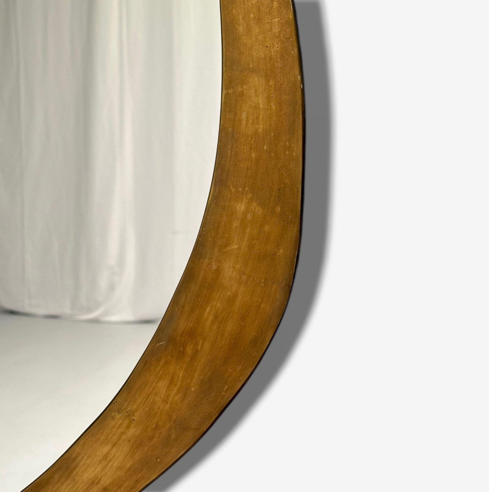 Contemporary, Organic Modern, Freeform Wall Mirror, Brass, 21st C. In Good Condition For Sale In Manhasset, NY