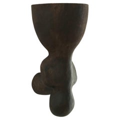 Contemporary Organic Modern Moroccan Handmade Brown Ceramic Wall Lamp