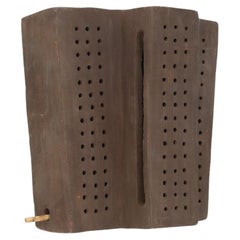 Aplique de Cerámica Marrón Contemporáneo Orgánico Moderno Marroquí Hecho a Mano