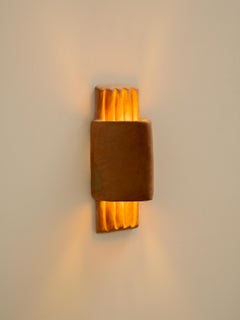 Contemporary Organic Modern Moroccan Handmade Terracotta Ceramic Wall Lamp