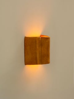 Contemporary Organic Modern Moroccan Handmade Terracotta Ceramic Wall Lamp