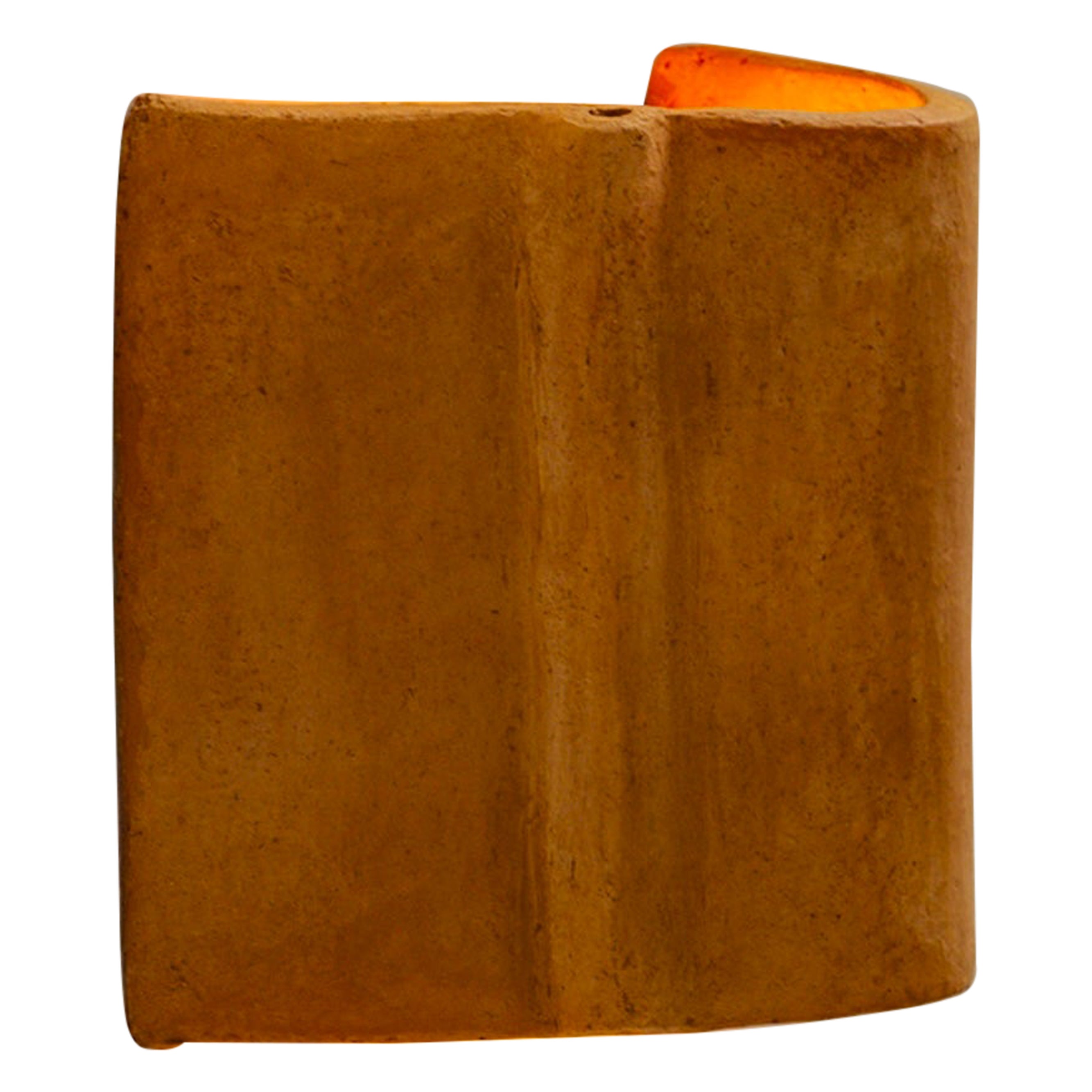 Contemporary Organic Modern Moroccan Handmade Terracotta Ceramic Wall Lamp