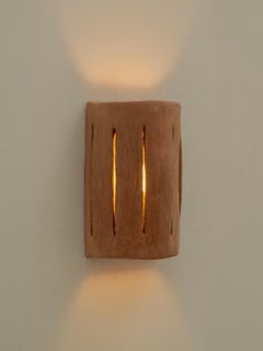 Contemporary Organic Modern Moroccan Handmade Terracotta Ceramic Wall Lamp