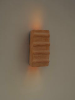 Contemporary Organic Modern Moroccan Handmade Terracotta Ceramic Wall Lamp