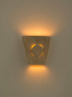 Aplique de Cerámica Blanco Contemporáneo Orgánico Moderno Marroquí Hecho a Mano