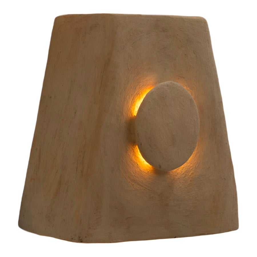 Contemporary Organic Modern Moroccan Handmade White Ceramic Wall Lamp