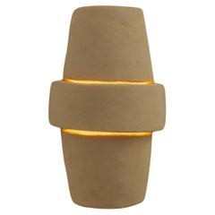 Contemporary Organic Modern Moroccan Handmade White Ceramic Wall Lamp