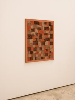 Contemporary Organic Modern Moroccan Handspun Wool patchwork Decorative Art