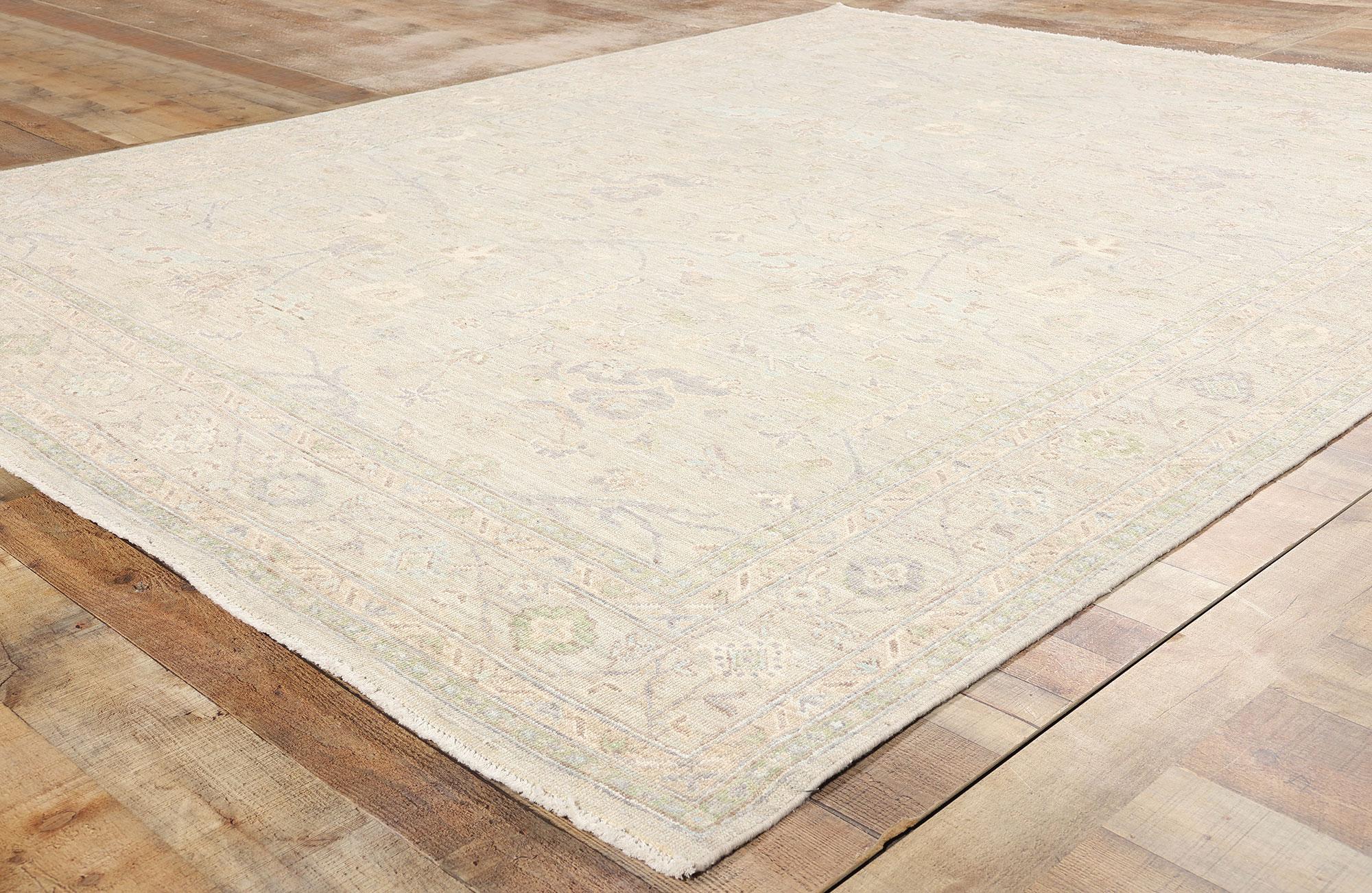 Contemporary Organic Modern Muted Sultanabad Rug For Sale 1
