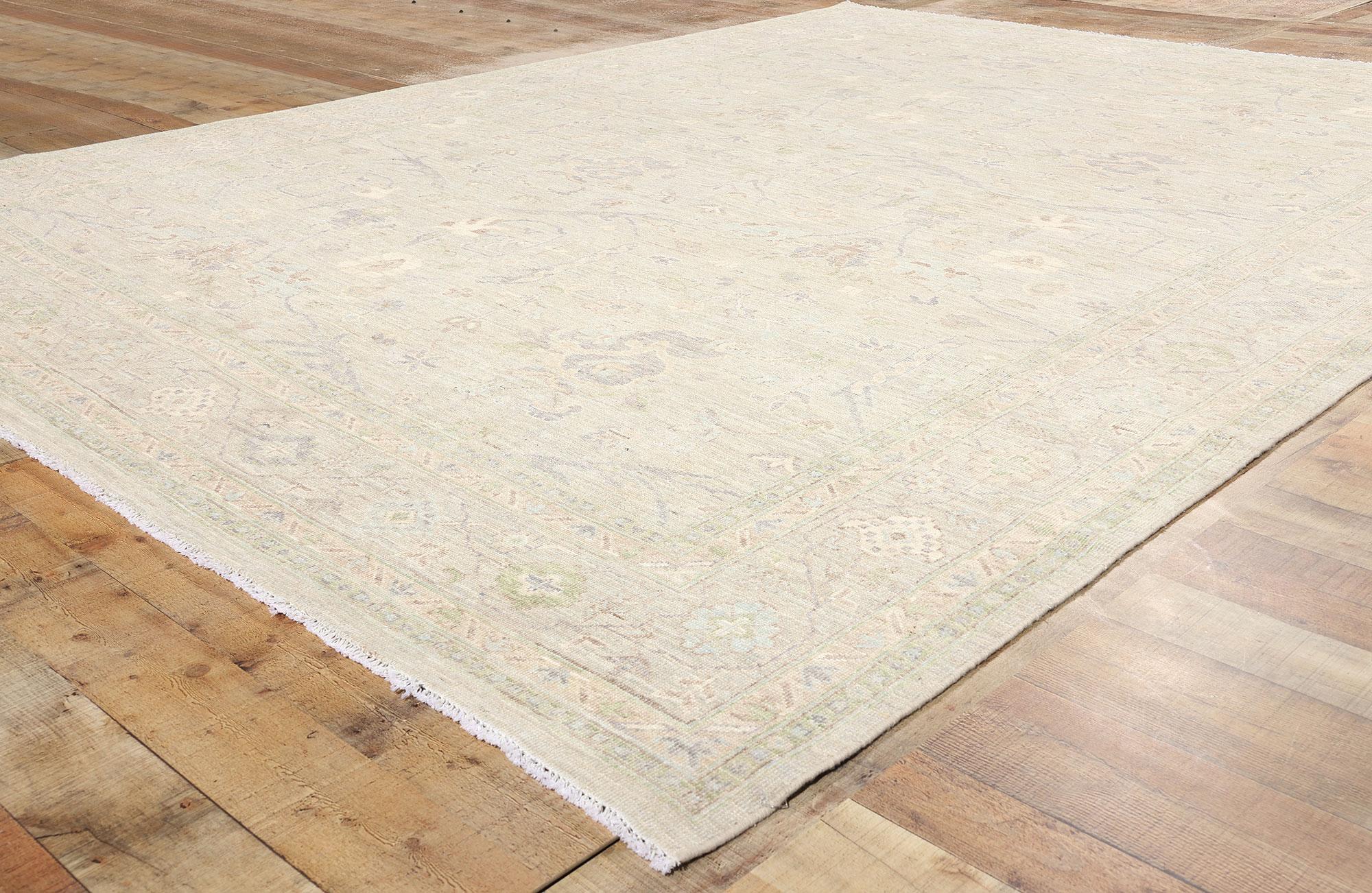 Contemporary Organic Modern Muted Sultanabad Rug For Sale 1