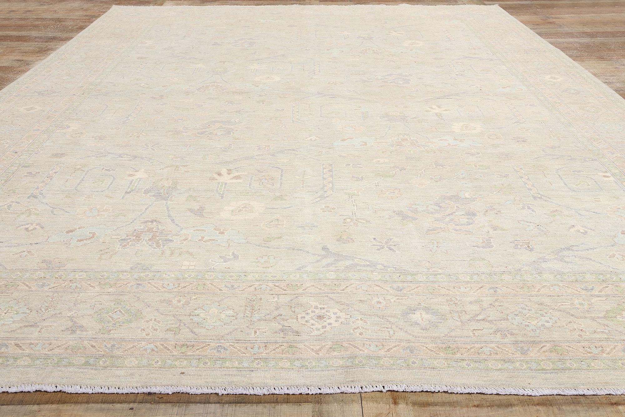 Contemporary Organic Modern Muted Sultanabad Rug For Sale 2