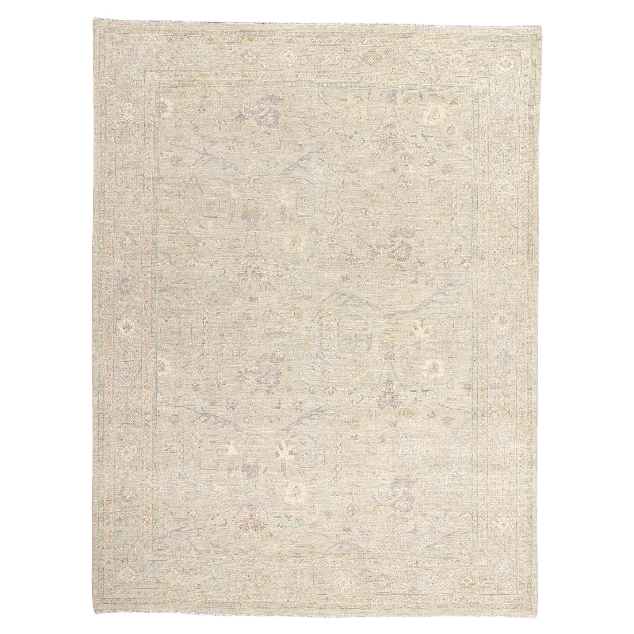 Contemporary Organic Modern Muted Sultanabad Rug