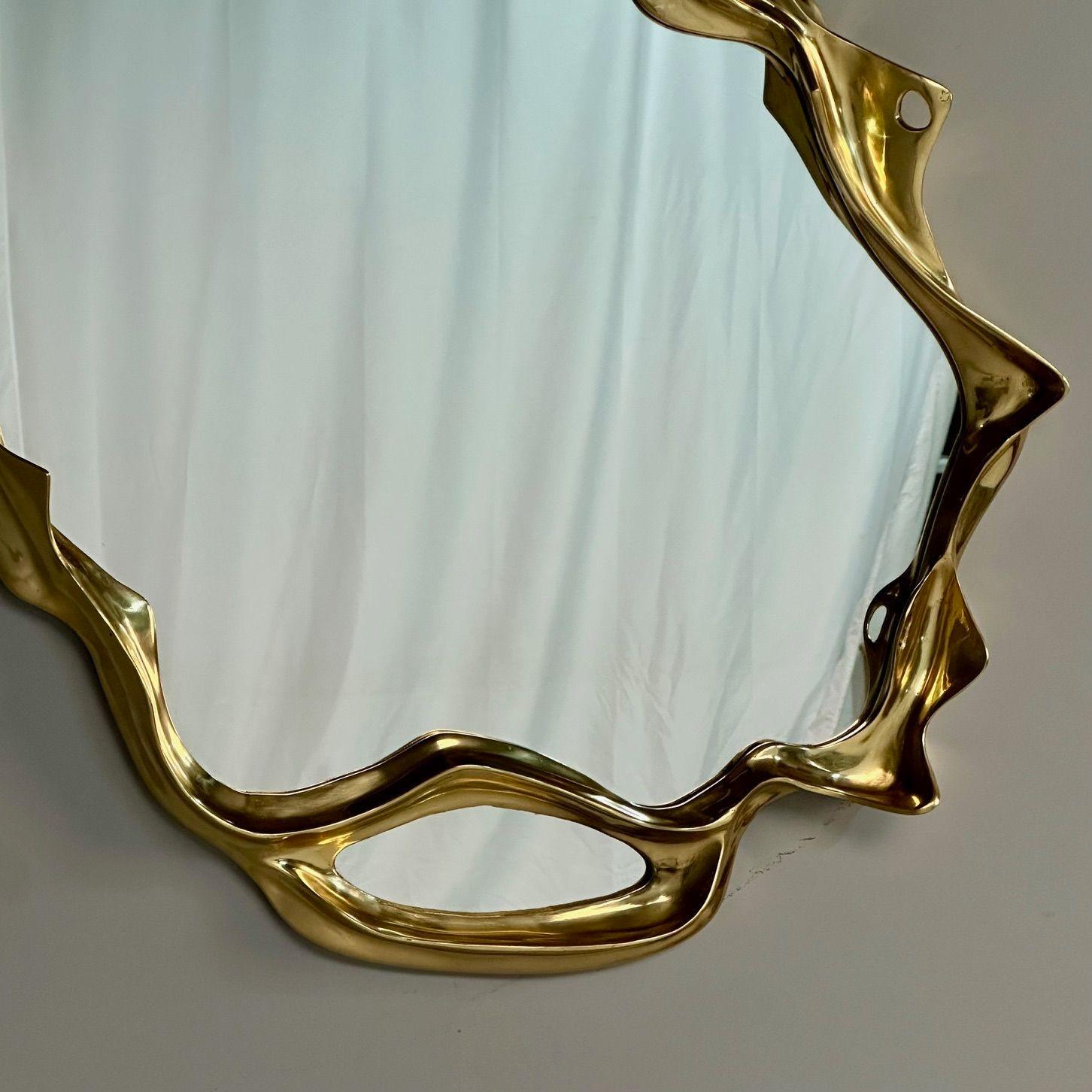 Contemporary, Organic Modern, Surrealist Bronze Wall Mirrors, Free Form en vente 5