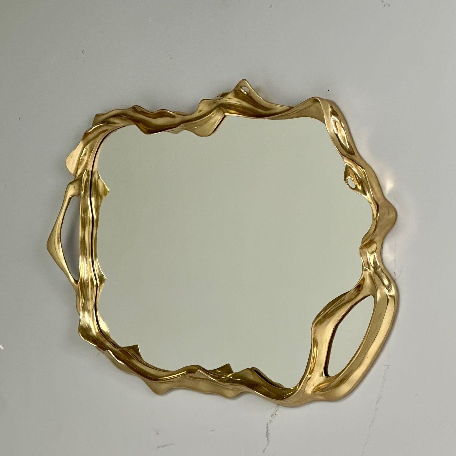 XXIe siècle et contemporain Contemporary, Organic Modern, Surrealist Bronze Wall Mirrors, Free Form en vente