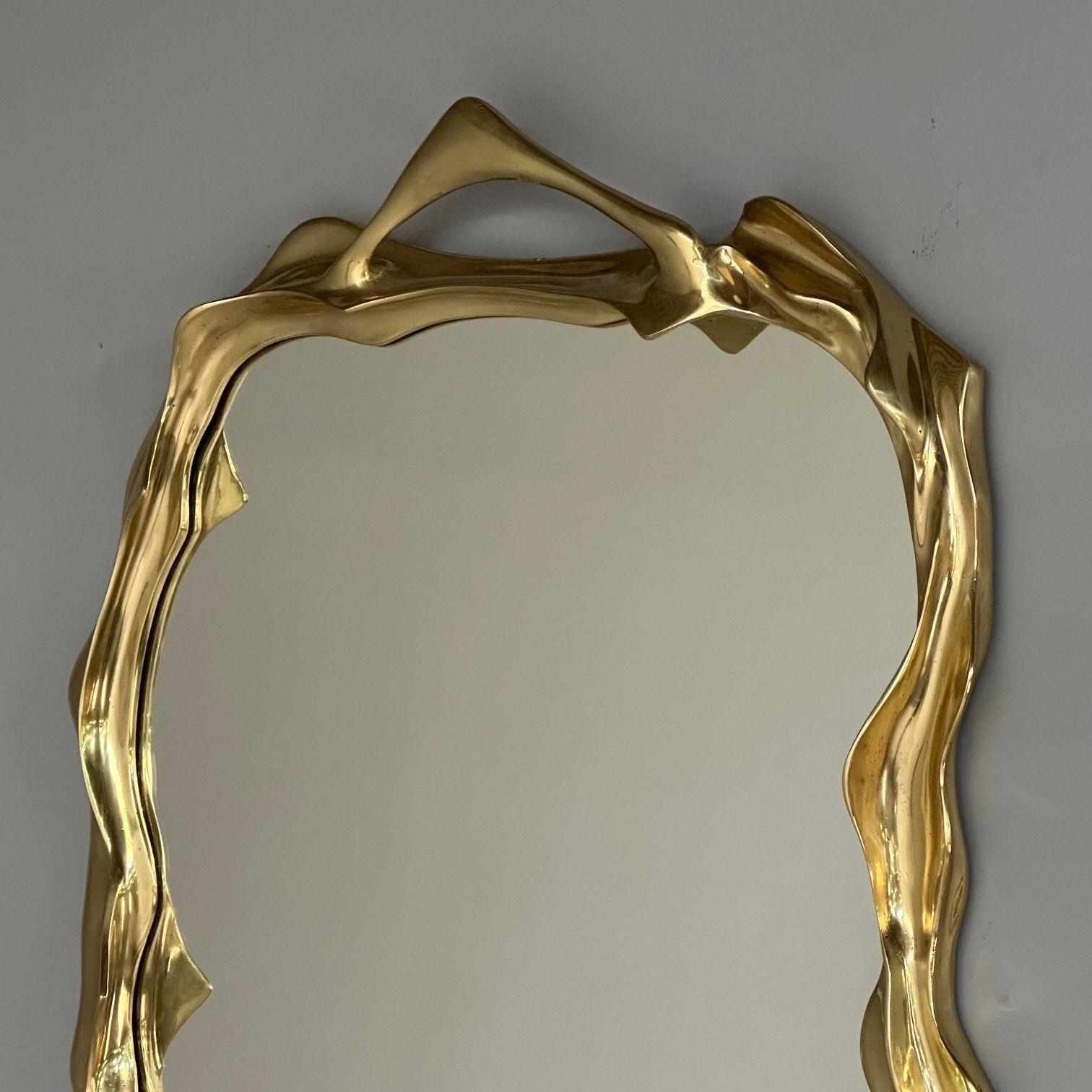 Contemporary, Organic Modern, Surrealist Bronze Wall Mirrors, Free Form en vente 1