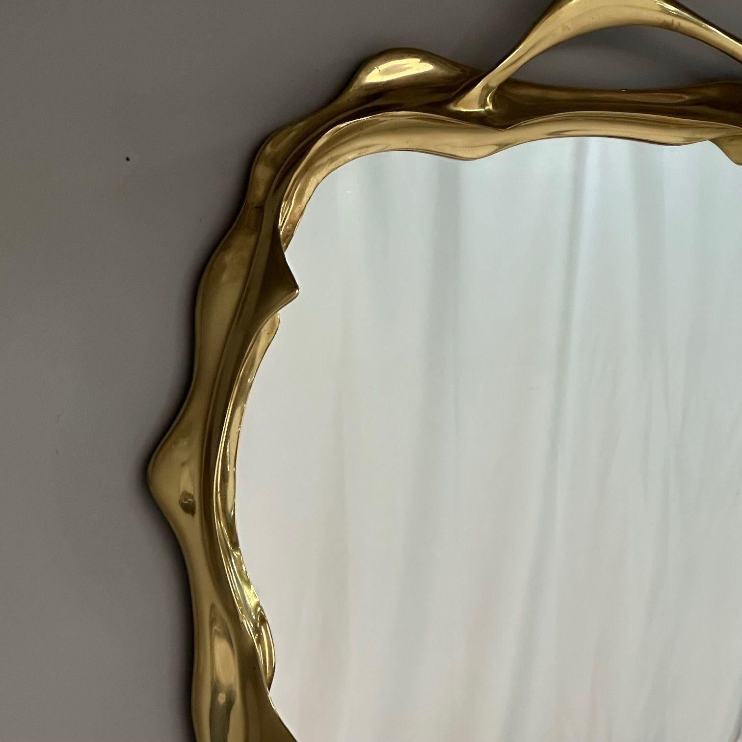 Contemporary, Organic Modern, Surrealist Bronze Wall Mirrors, Free Form en vente 2