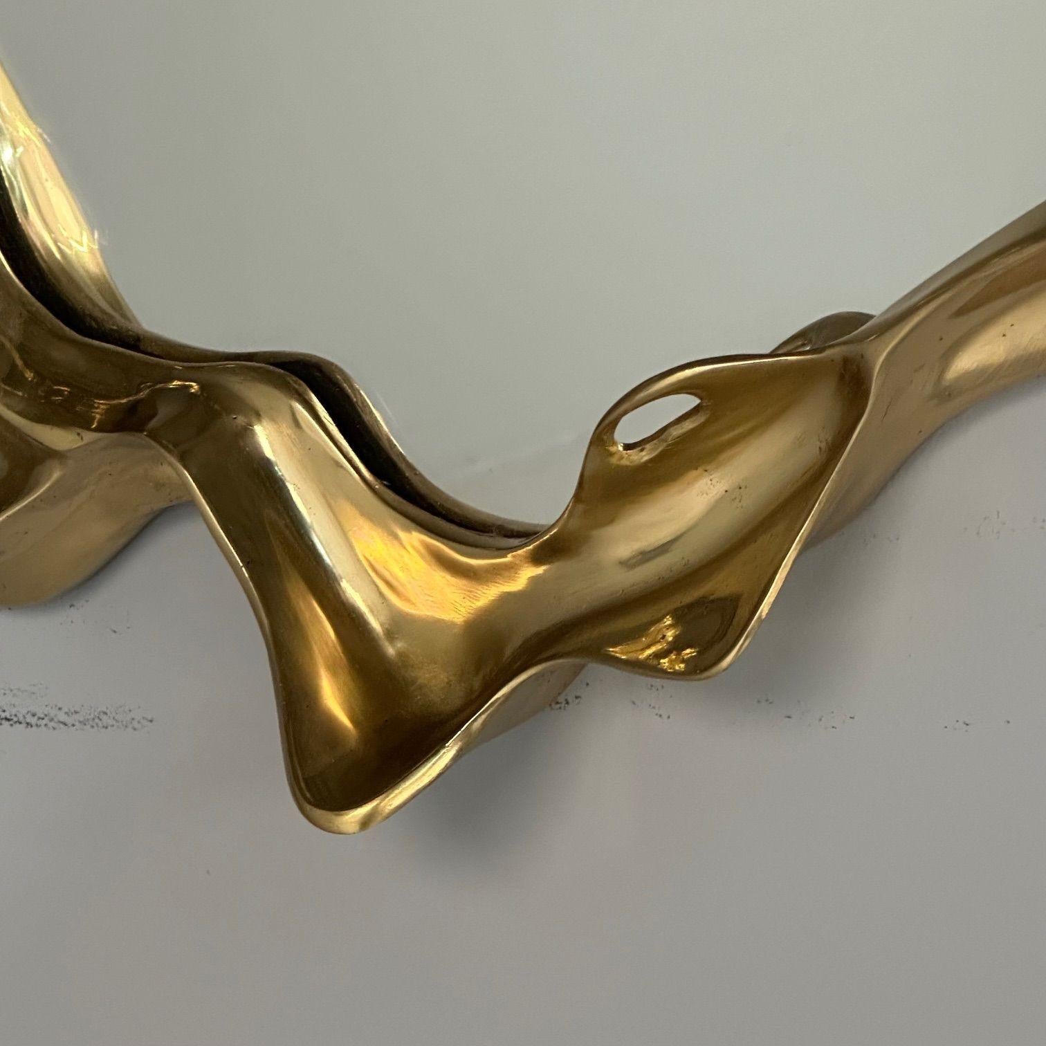 Contemporary, Organic Modern, Surrealist Bronze Wall Mirrors, Free Form en vente 3