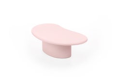 Tavolo contemporaneo in gesso organico naturale "Angus" 130 cm di Isabelle Beaumont