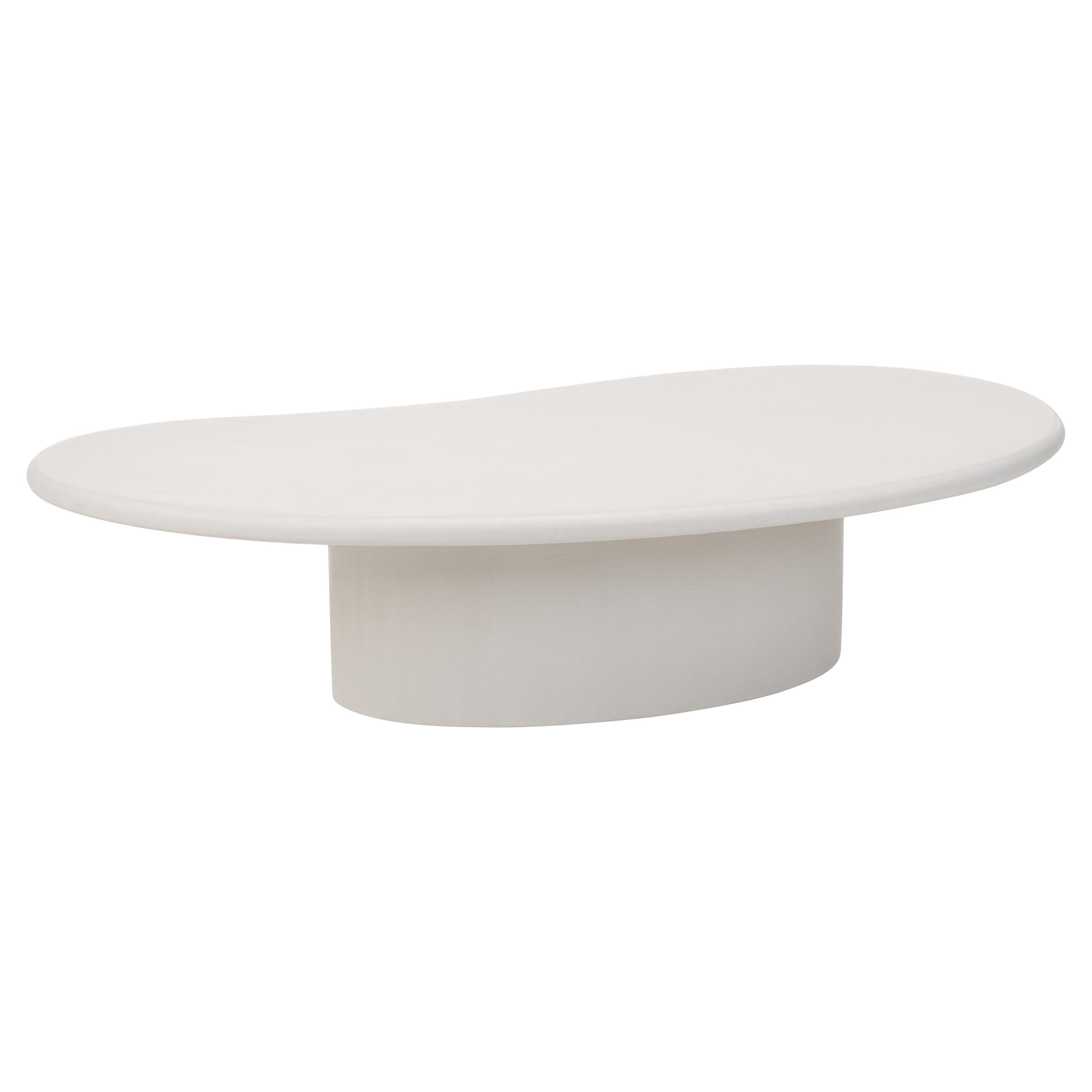 Mesa baja de escayola natural con forma orgánica "Angus" 150 by Isabelle Beaumont