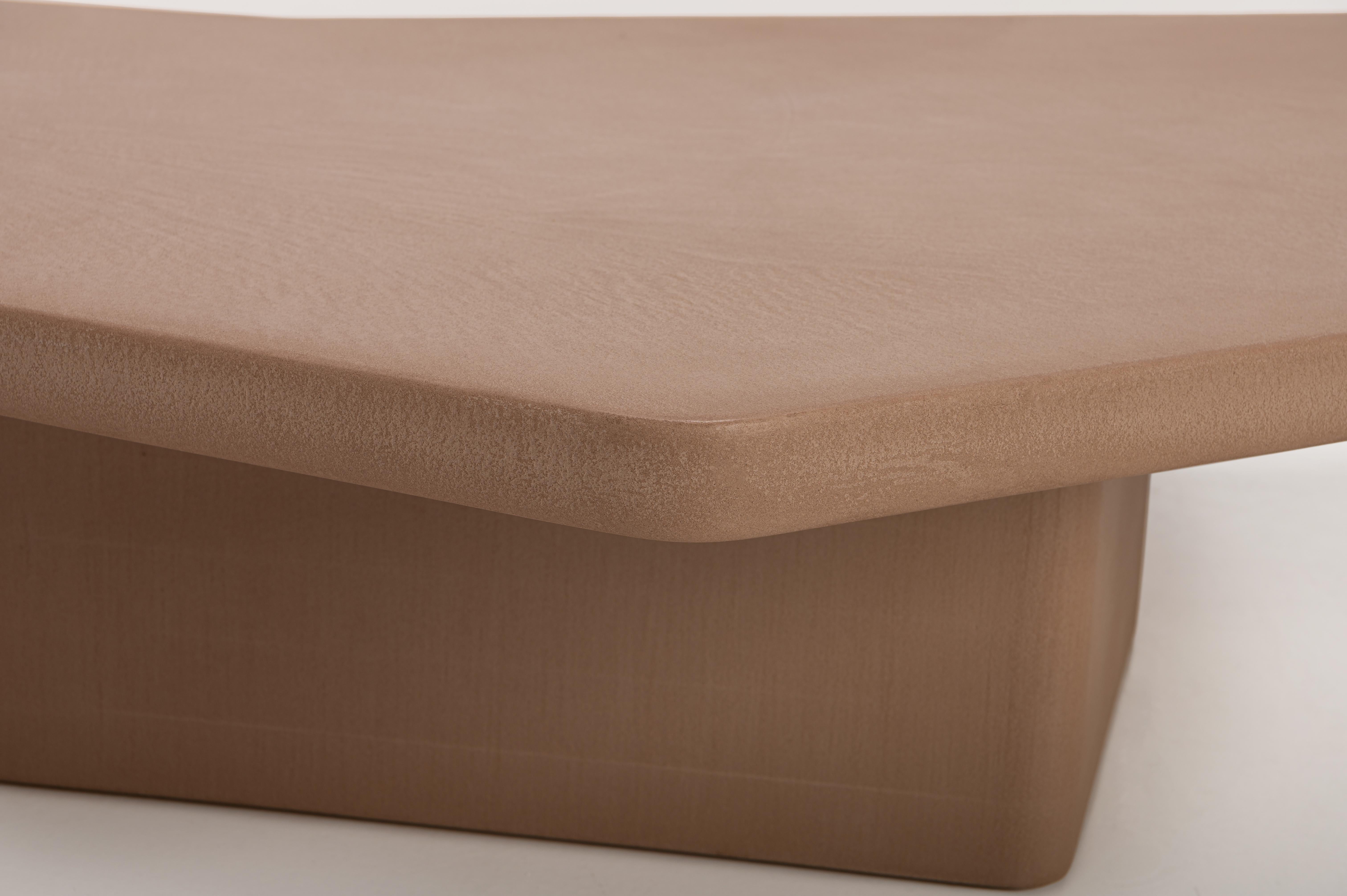 Contemporary Organic Natural Plaster Coffee Table 