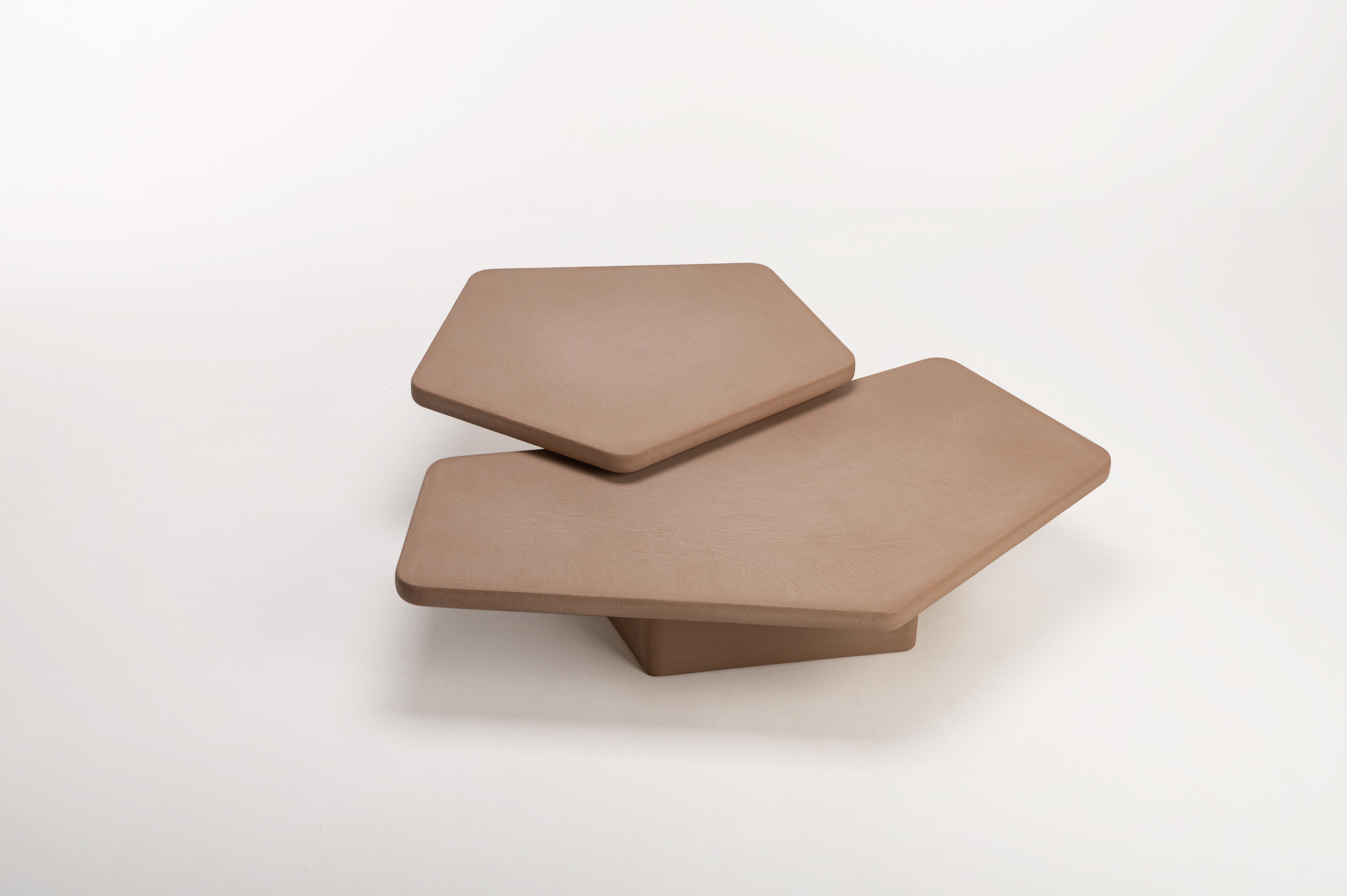 Contemporary Organic Natural Plaster Coffee Table 