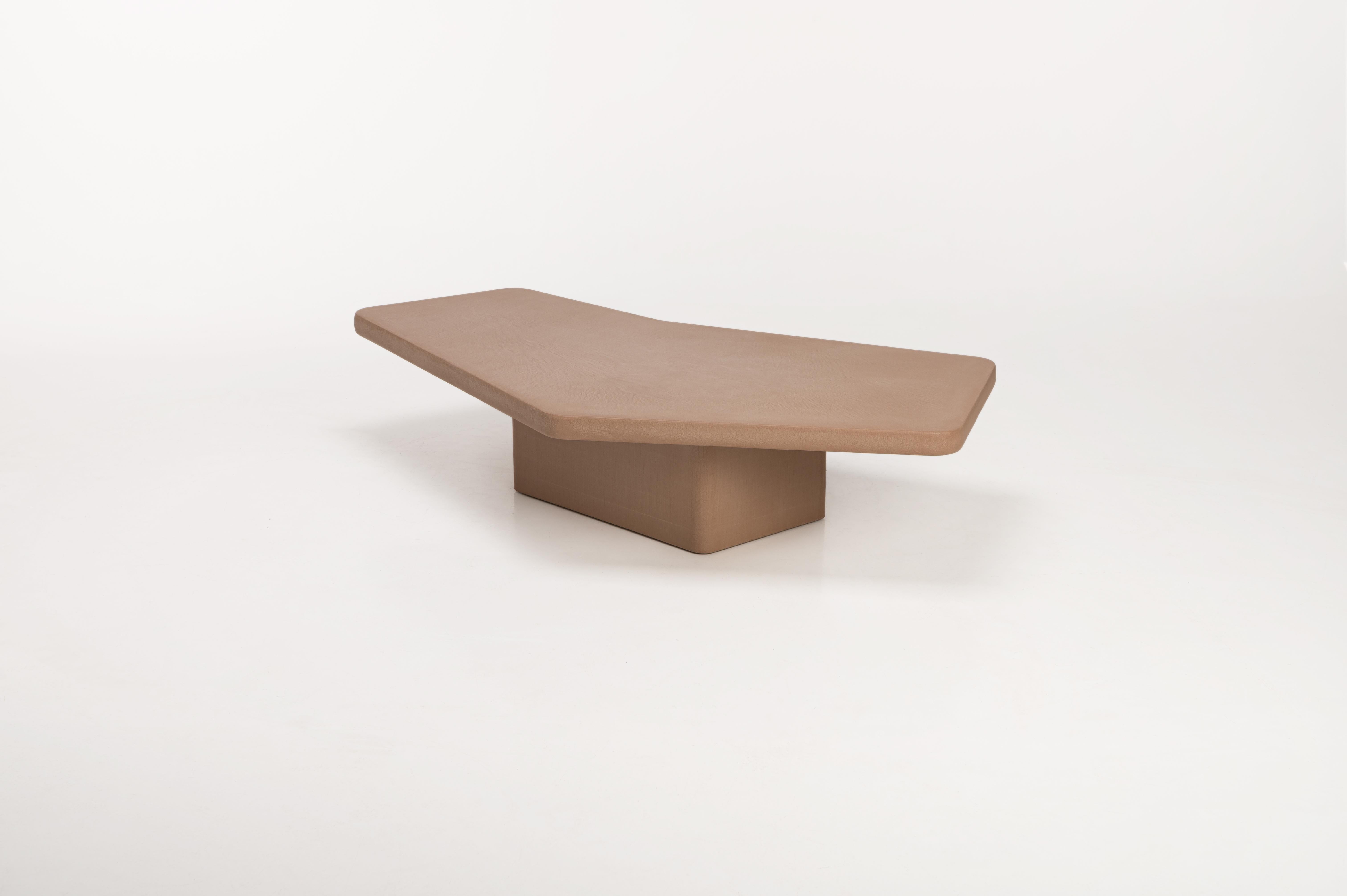 Minimalist Contemporary Organic Natural Plaster Coffee Table 
