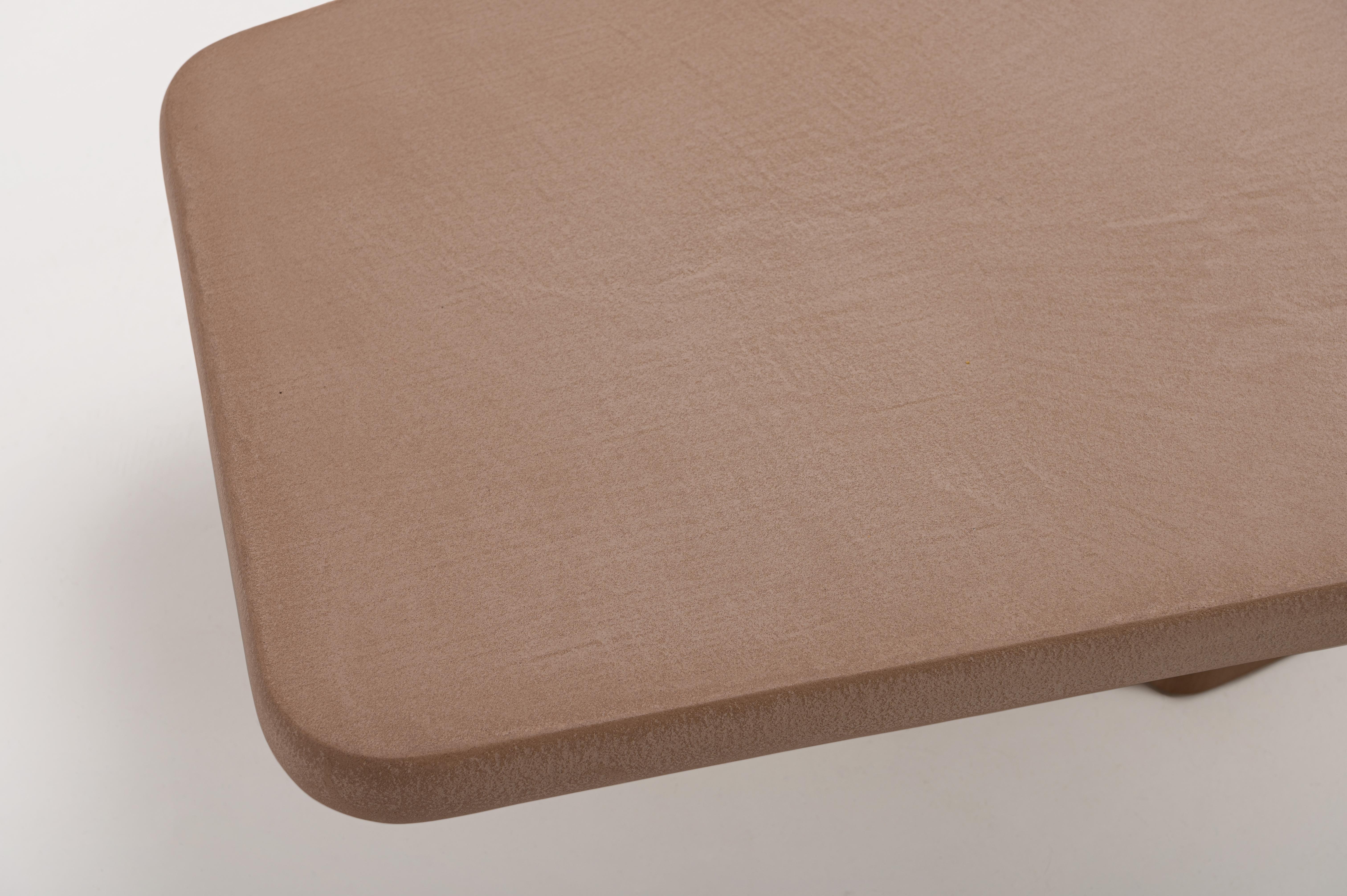 Belgian Contemporary Organic Natural Plaster Coffee Table 