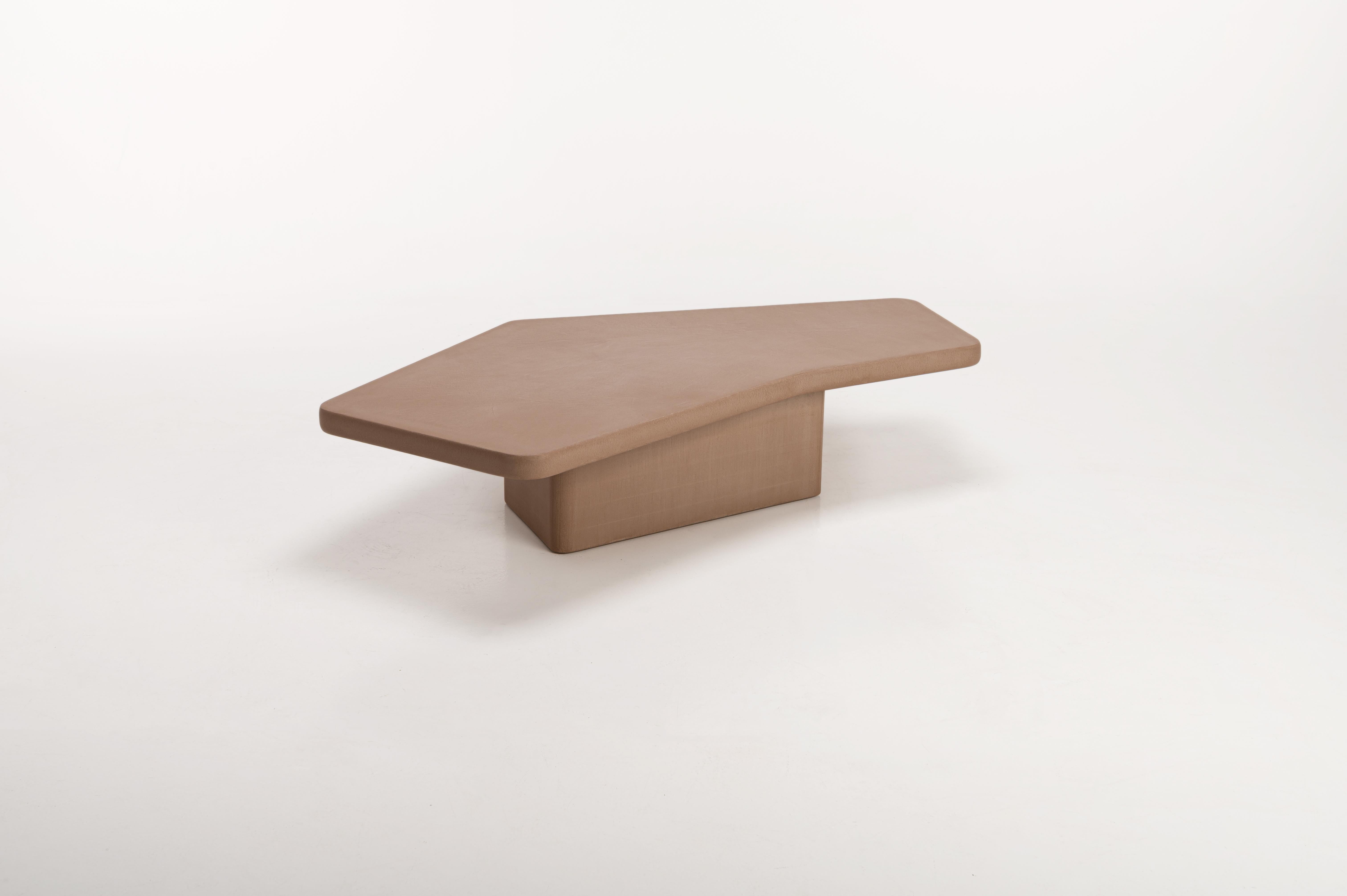 Hand-Crafted Contemporary Organic Natural Plaster Coffee Table 