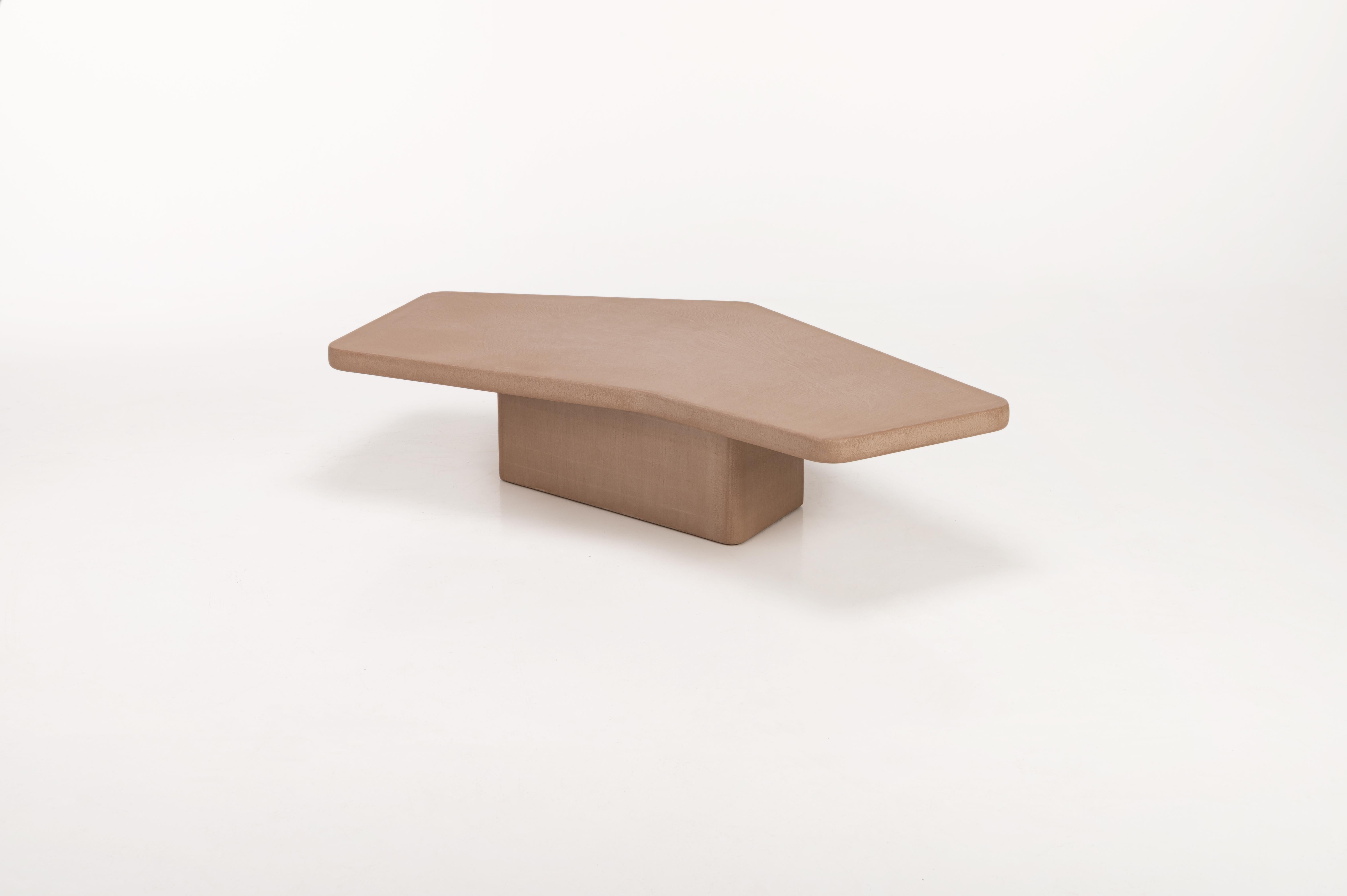 Cement Contemporary Organic Natural Plaster Coffee Table 