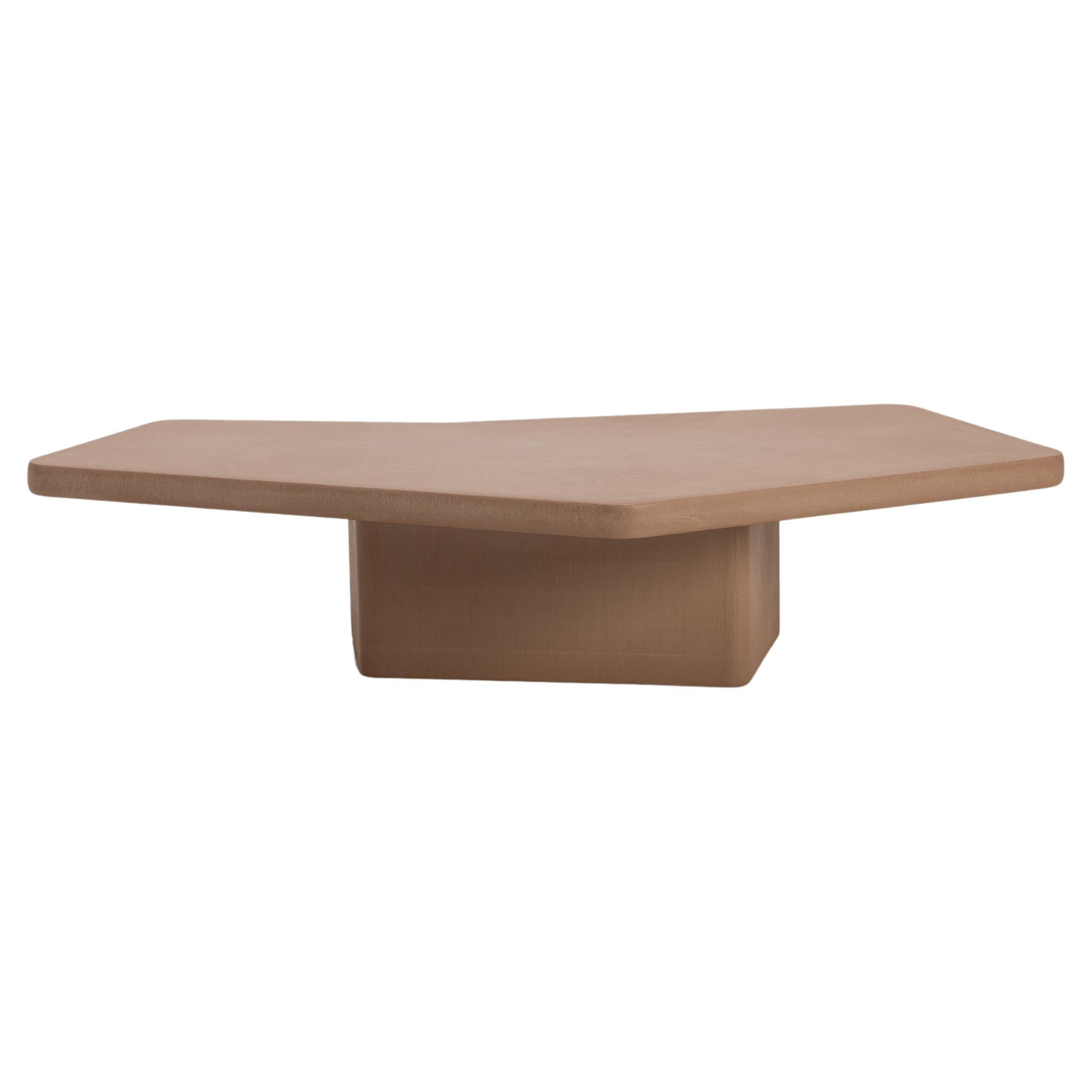 Contemporary Organic Natural Plaster Coffee Table "Angus" by Isabelle Beaumont