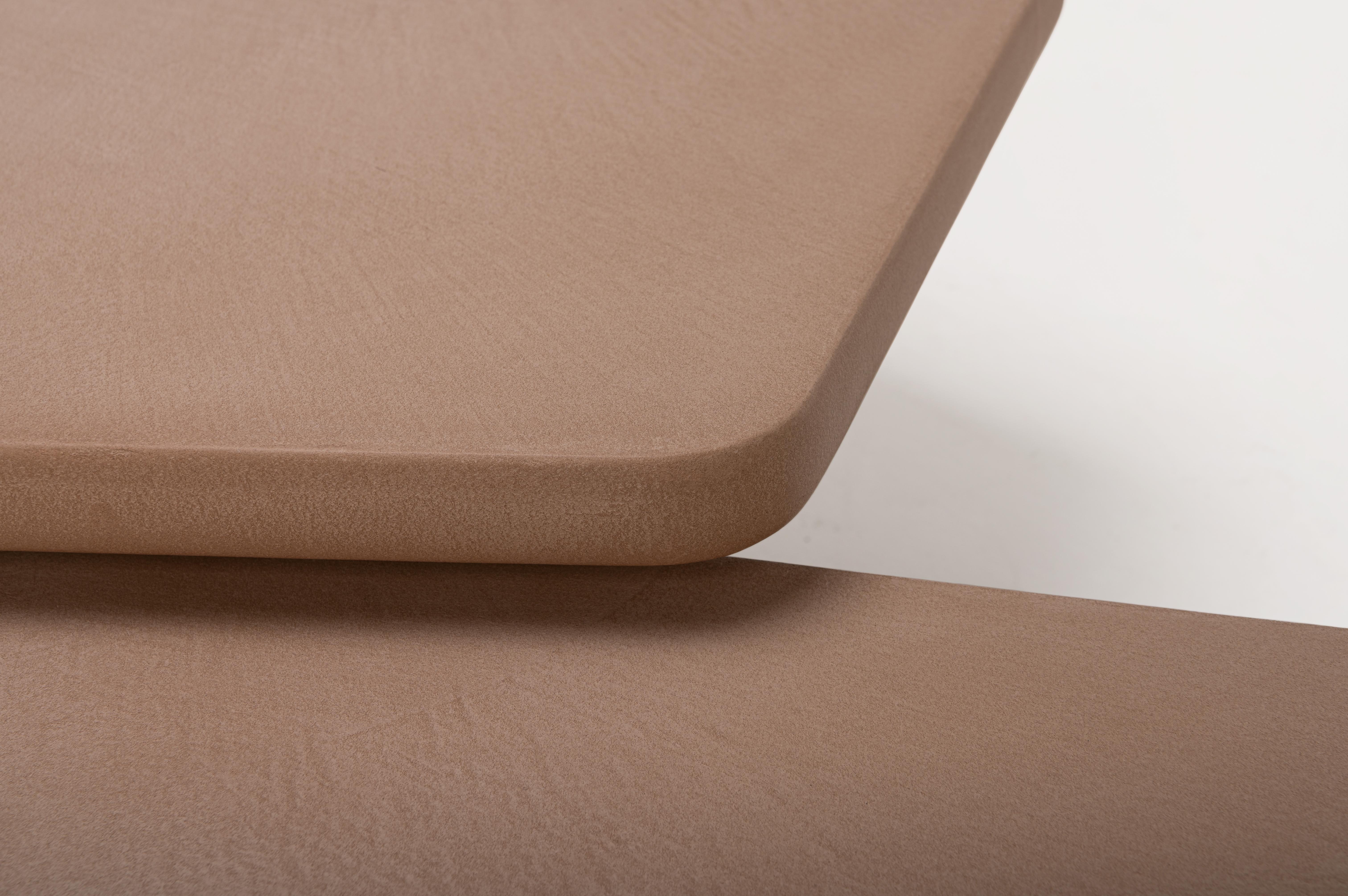 Cement Contemporary Organic Natural Plaster Coffee Table Set by Isabelle Beaumont For Sale