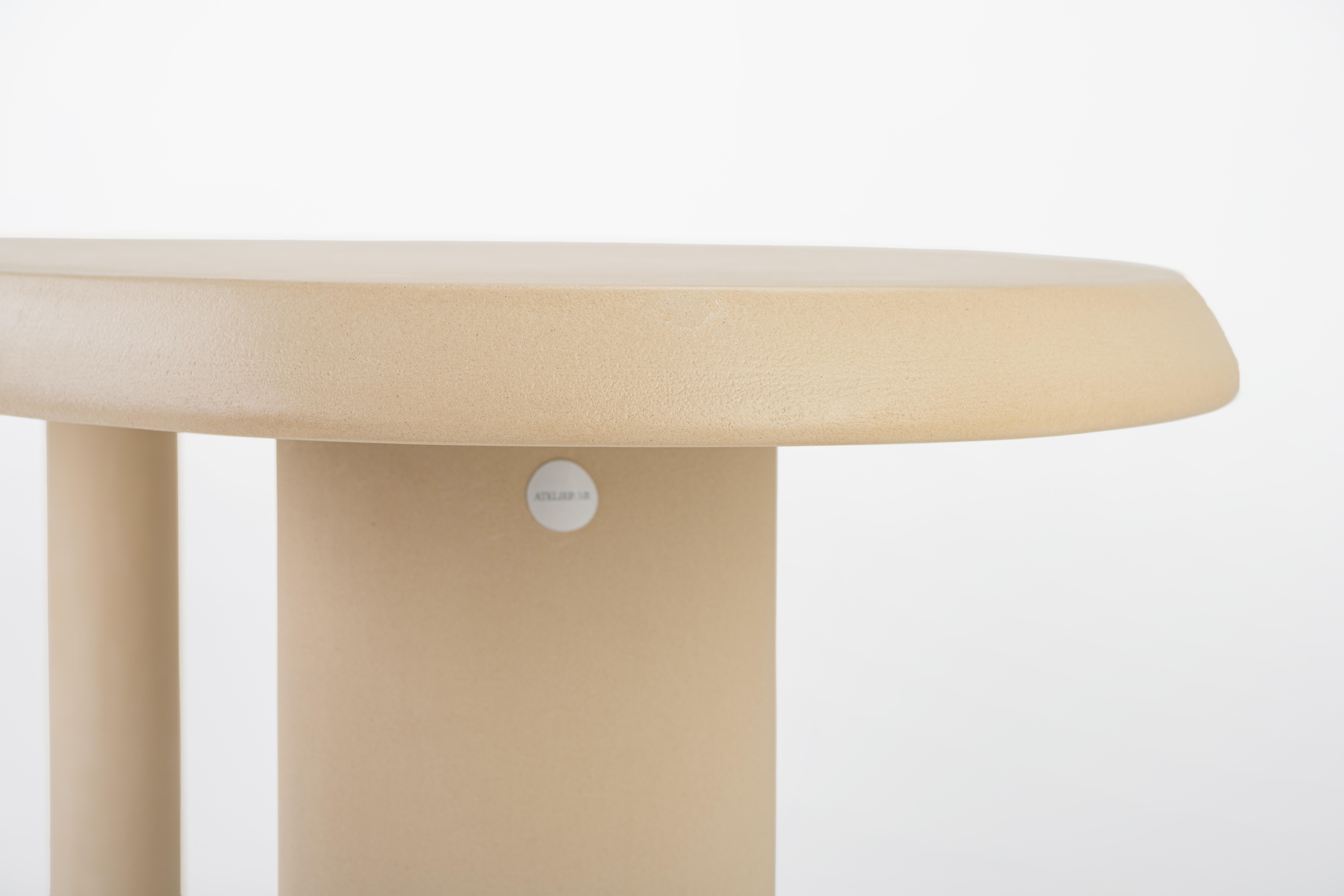 Contemporary Organic Natural Plaster Desk 195cm by Atelier BB For Sale 3