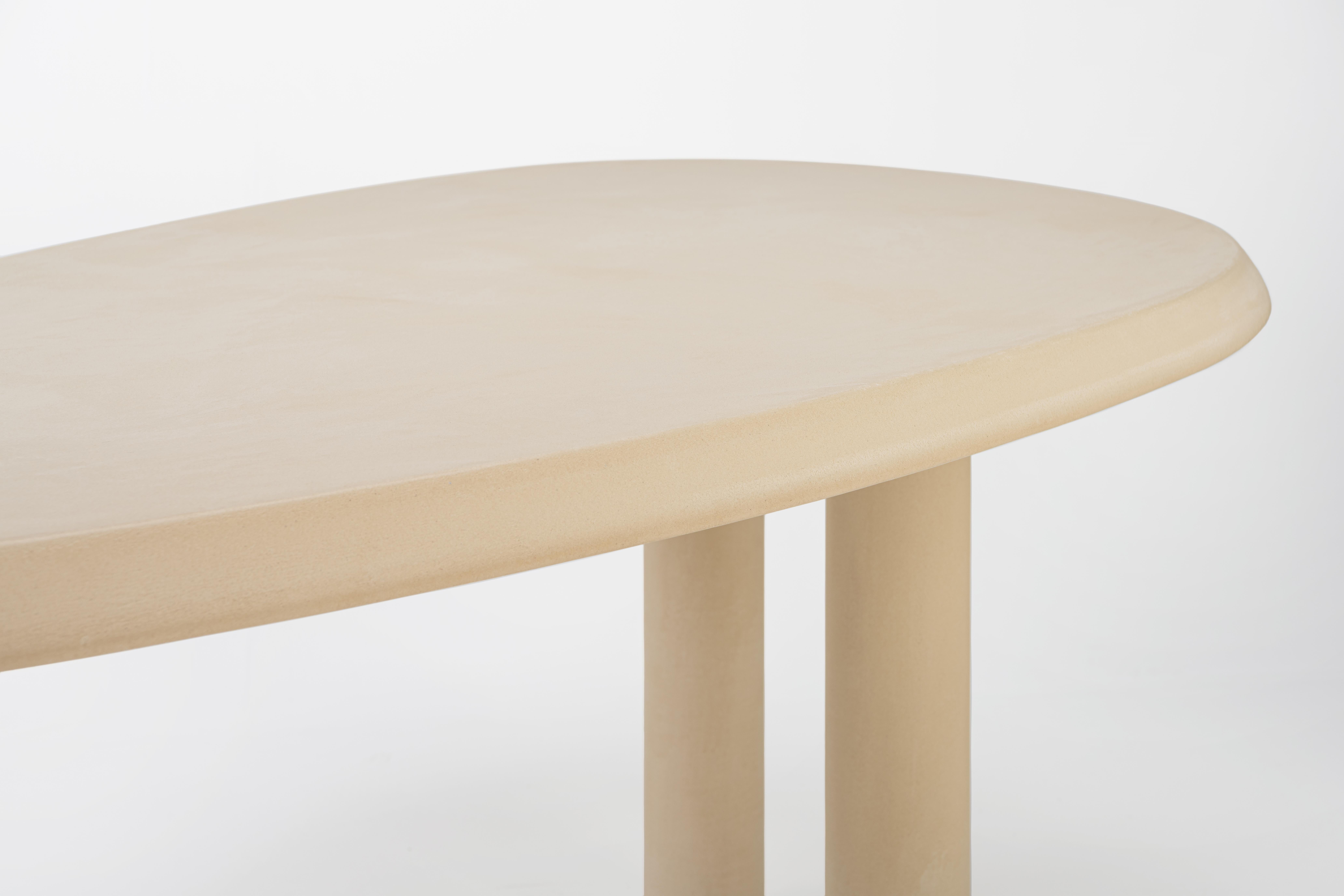 Contemporary Organic Natural Plaster Desk 195cm by Atelier BB For Sale 7