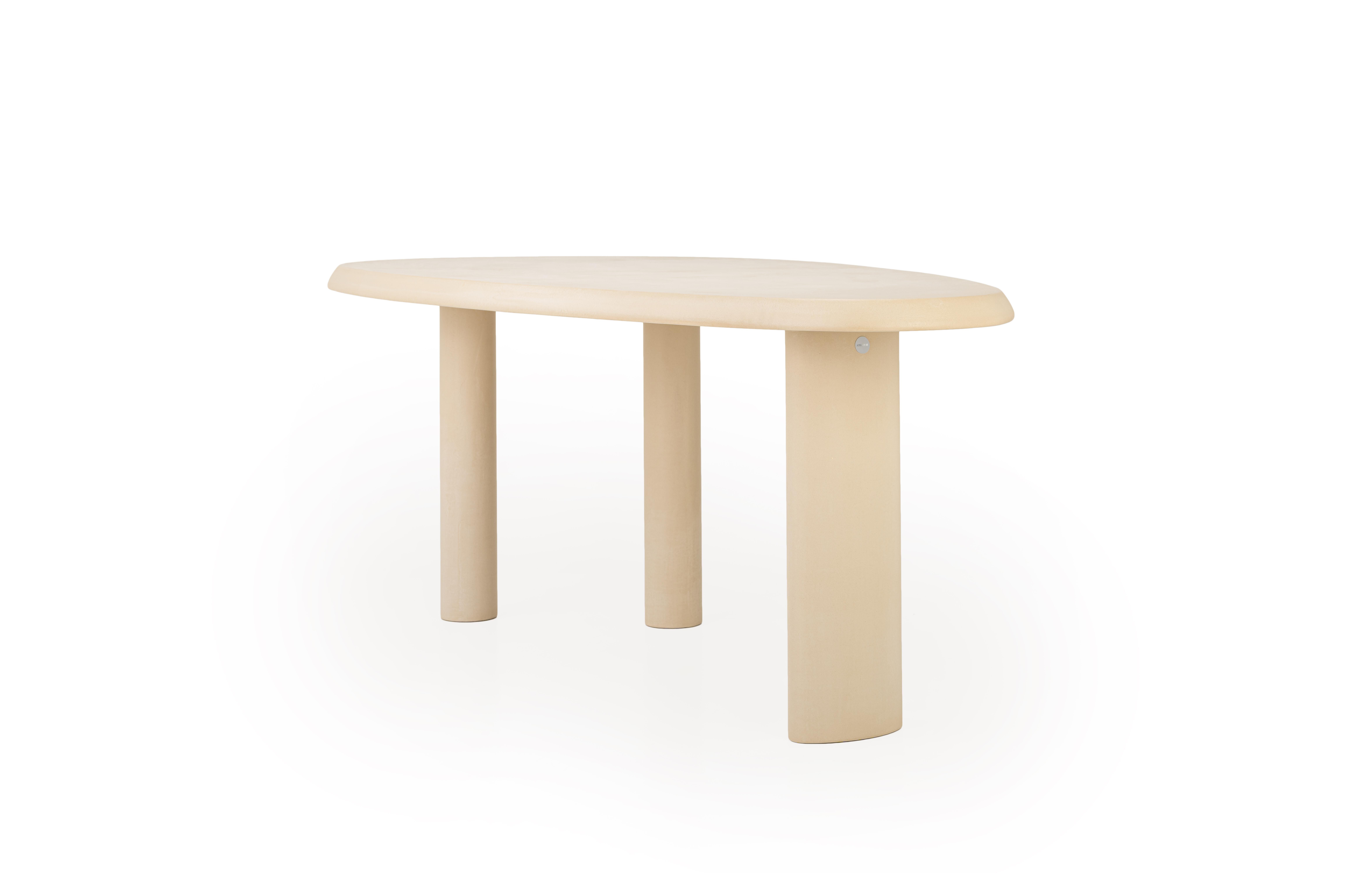 Contemporary Organic Natural Plaster Desk 195cm by Atelier BB For Sale 9