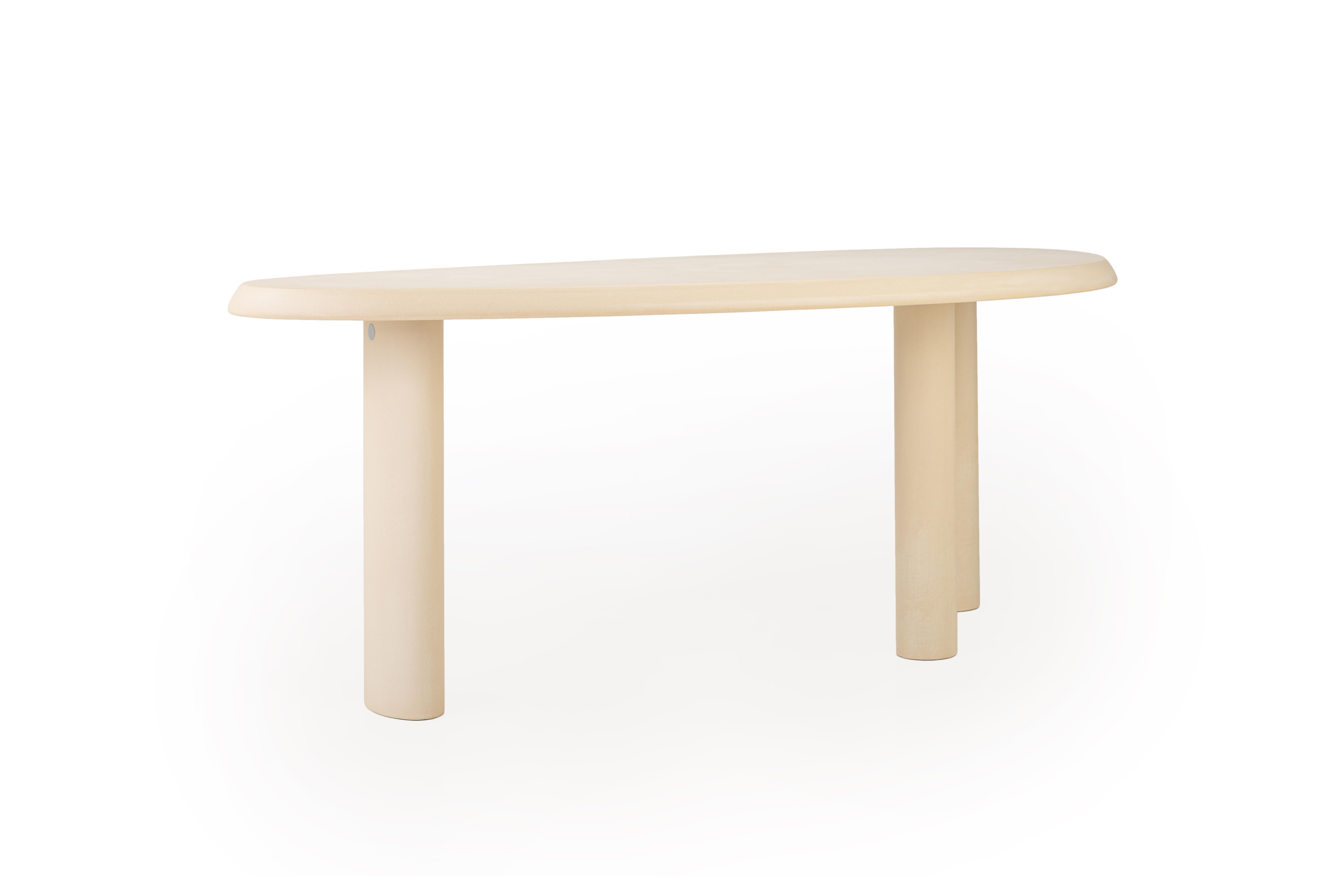 Contemporary Organic Natural Plaster Desk 195cm by Atelier BB For Sale 10