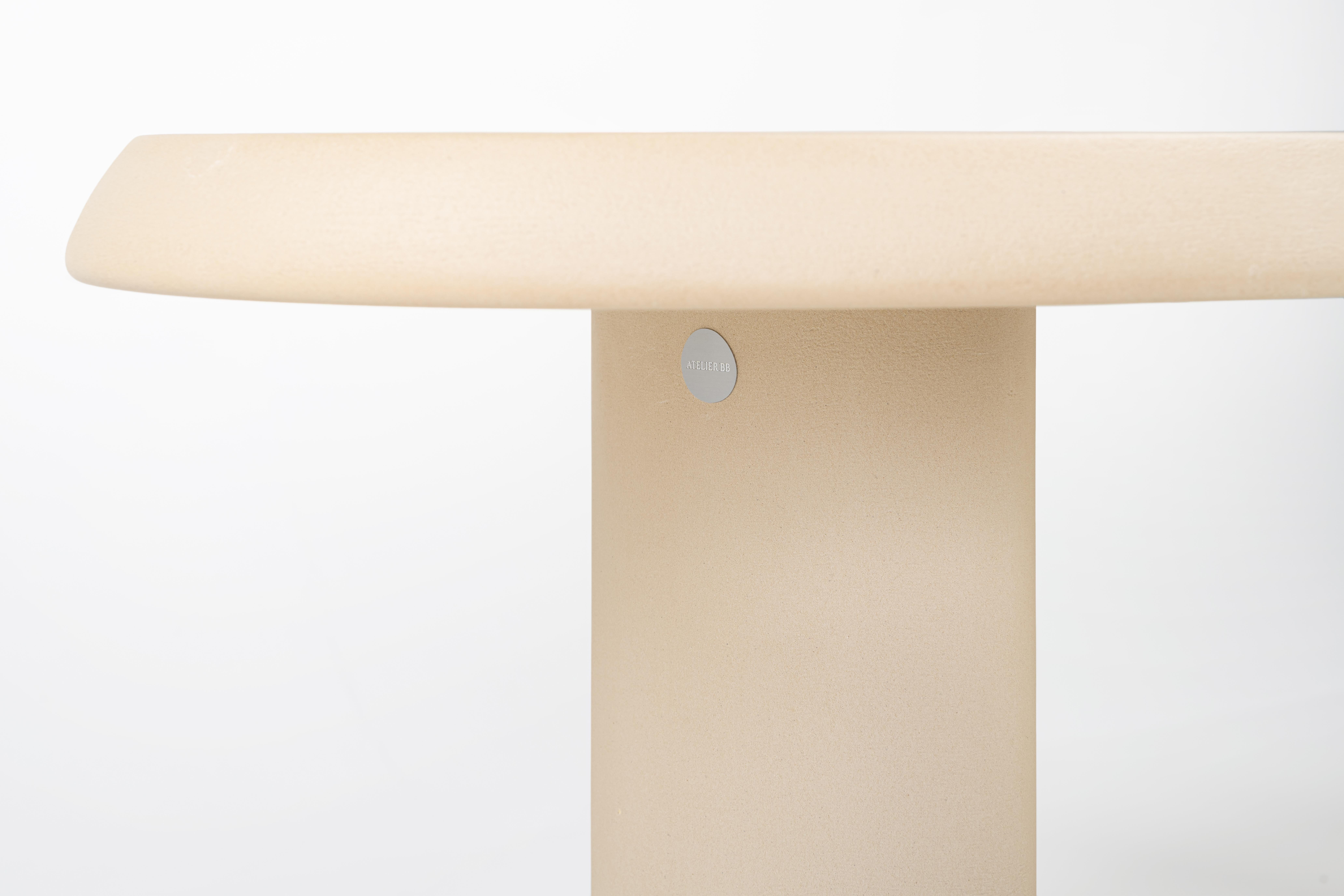 Contemporary Organic Natural Plaster Desk 195cm by Atelier BB For Sale 11